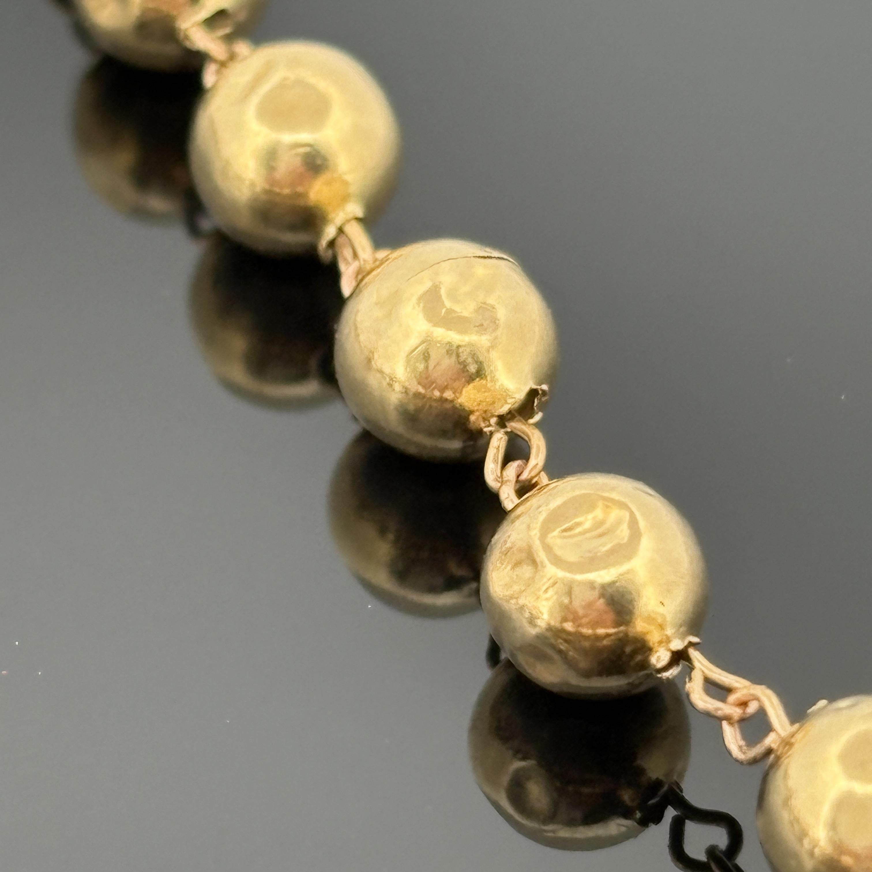 Rosario francese d'epoca in oro giallo 18 carati, inizio-metà secolo in vendita 5