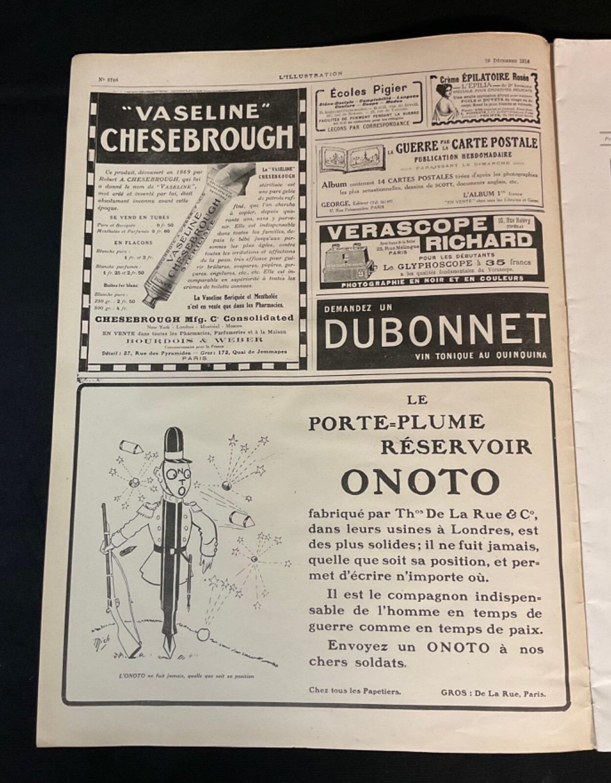 Vintage French Magazine L'Illustration, December 19, 1914 - 2Y604 For Sale 3