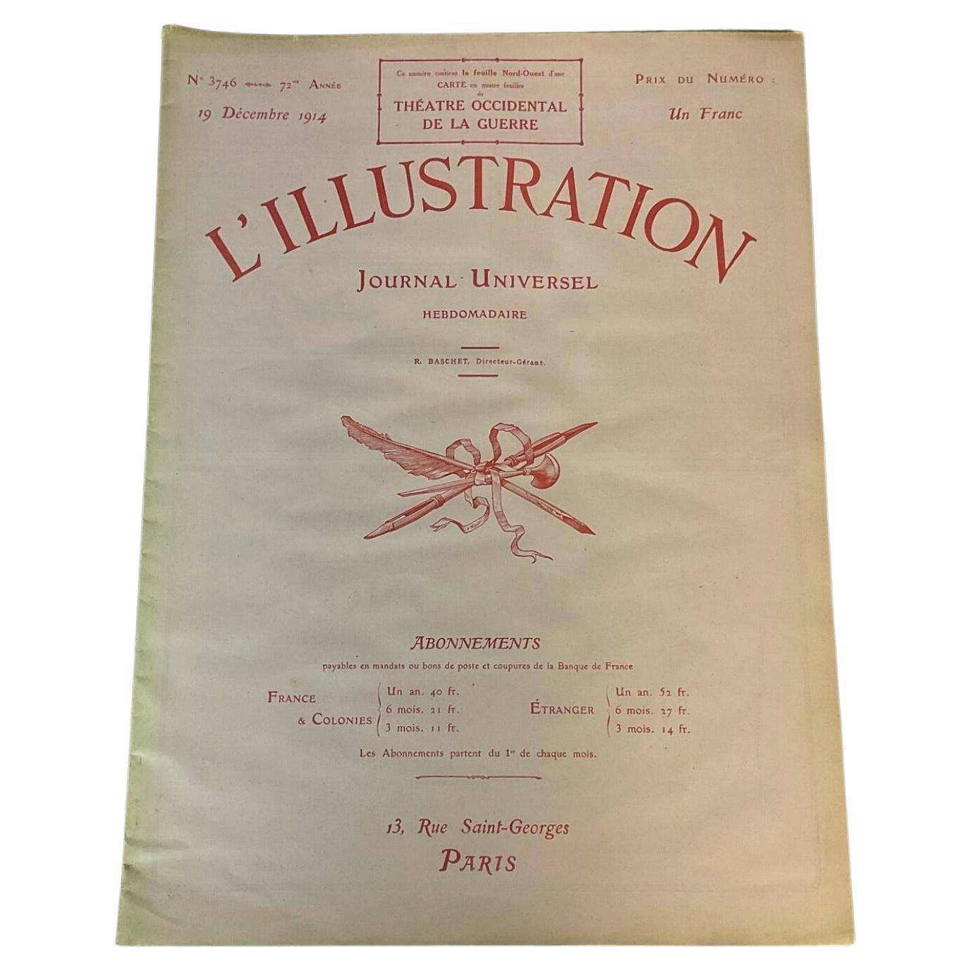 Vintage French Magazine L'Illustration, December 19, 1914 - 2Y604 For Sale