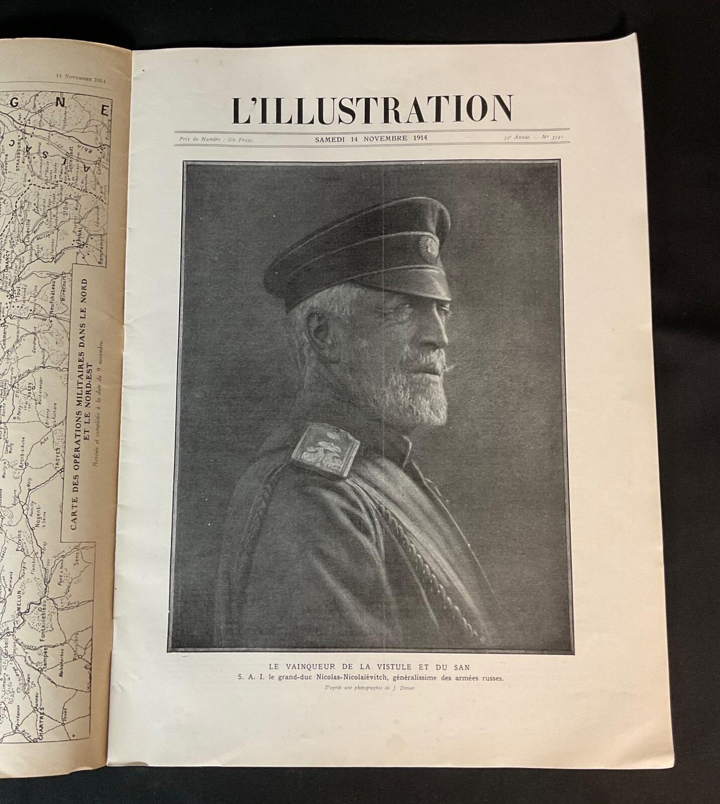 Vintage French Magazine L'Illustration, November 14, 1914 - 2Y602 For Sale 4
