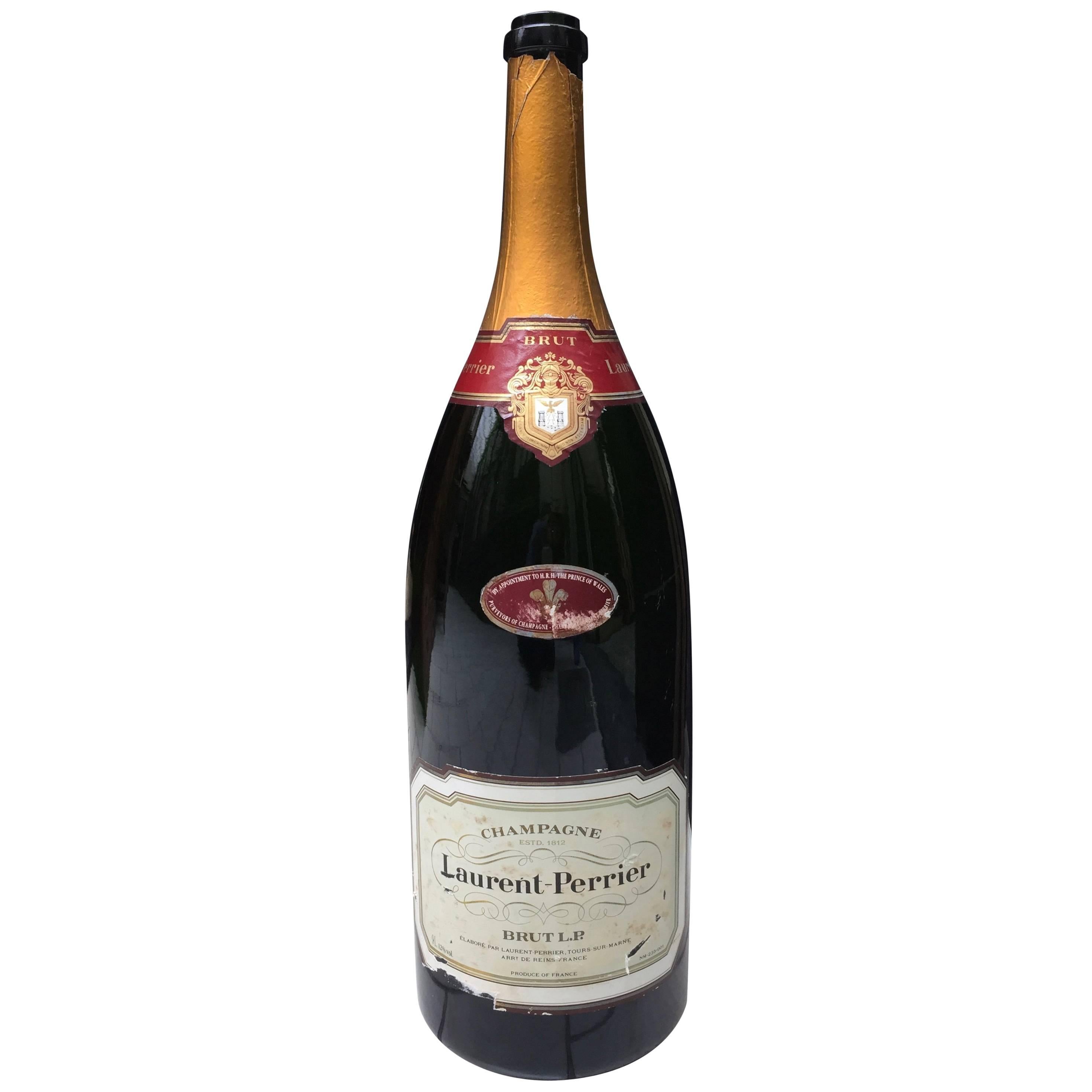 Vintage French Magnum Champagne Bottle For Sale