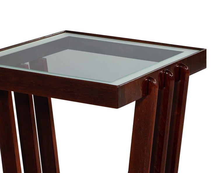 Vintage French Mahogany Art Deco End Table at 1stDibs