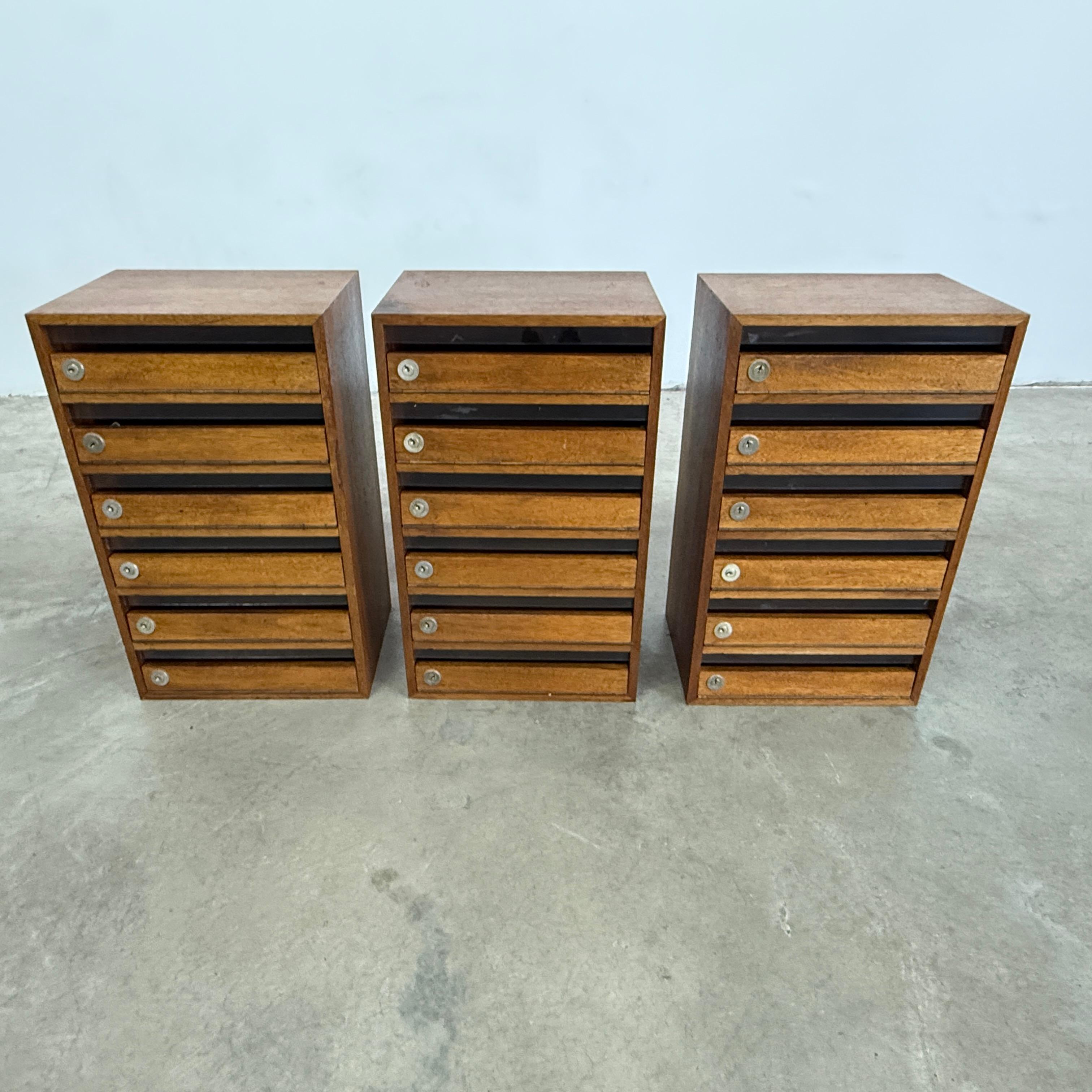 Mid-Century Modern Vintage French Mailboxes – Set of 3 For Sale