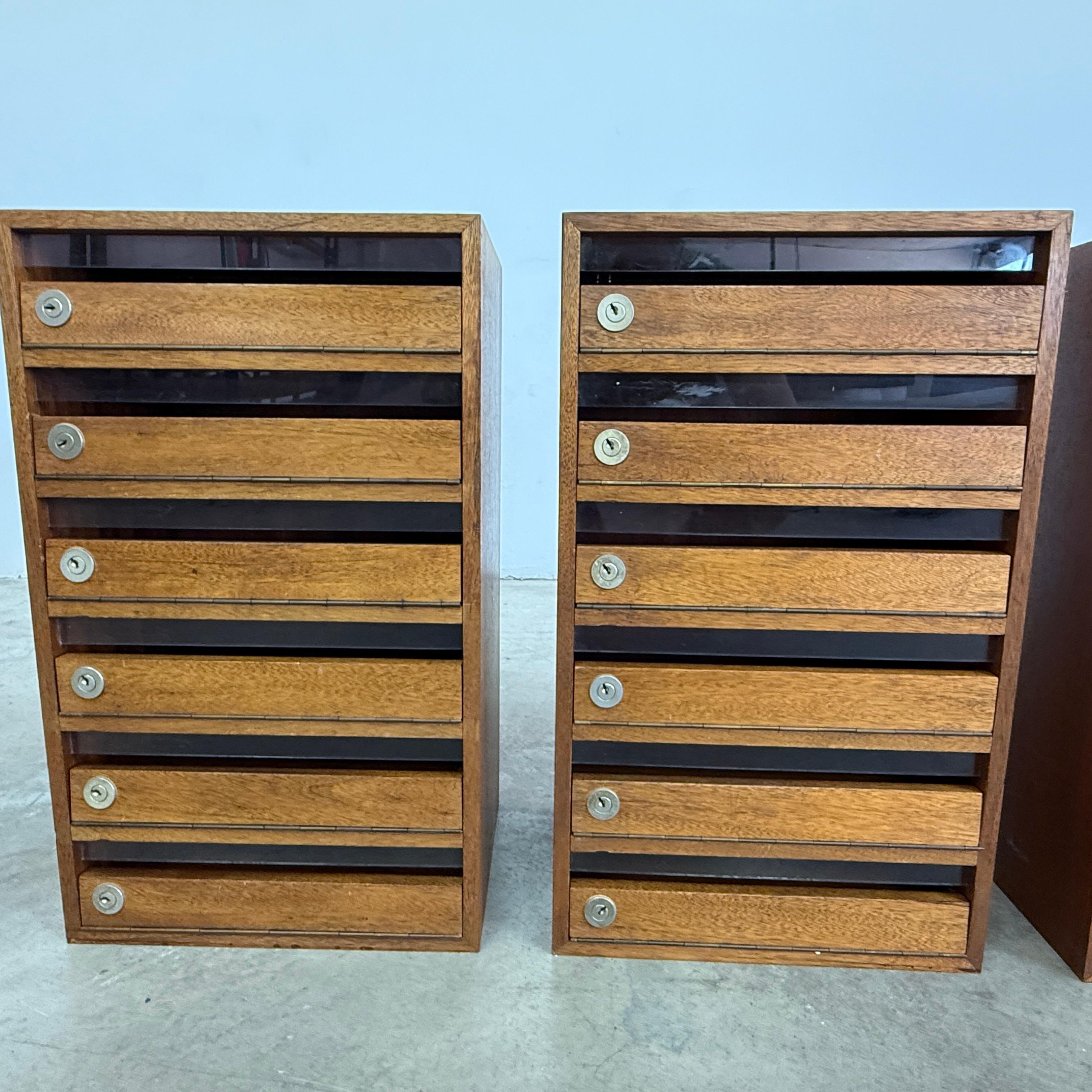 Vintage French Mailboxes – Set of 3 In Fair Condition For Sale In Bridgeport, CT
