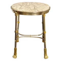 Vintage French Maison Jansen Steel Side Table