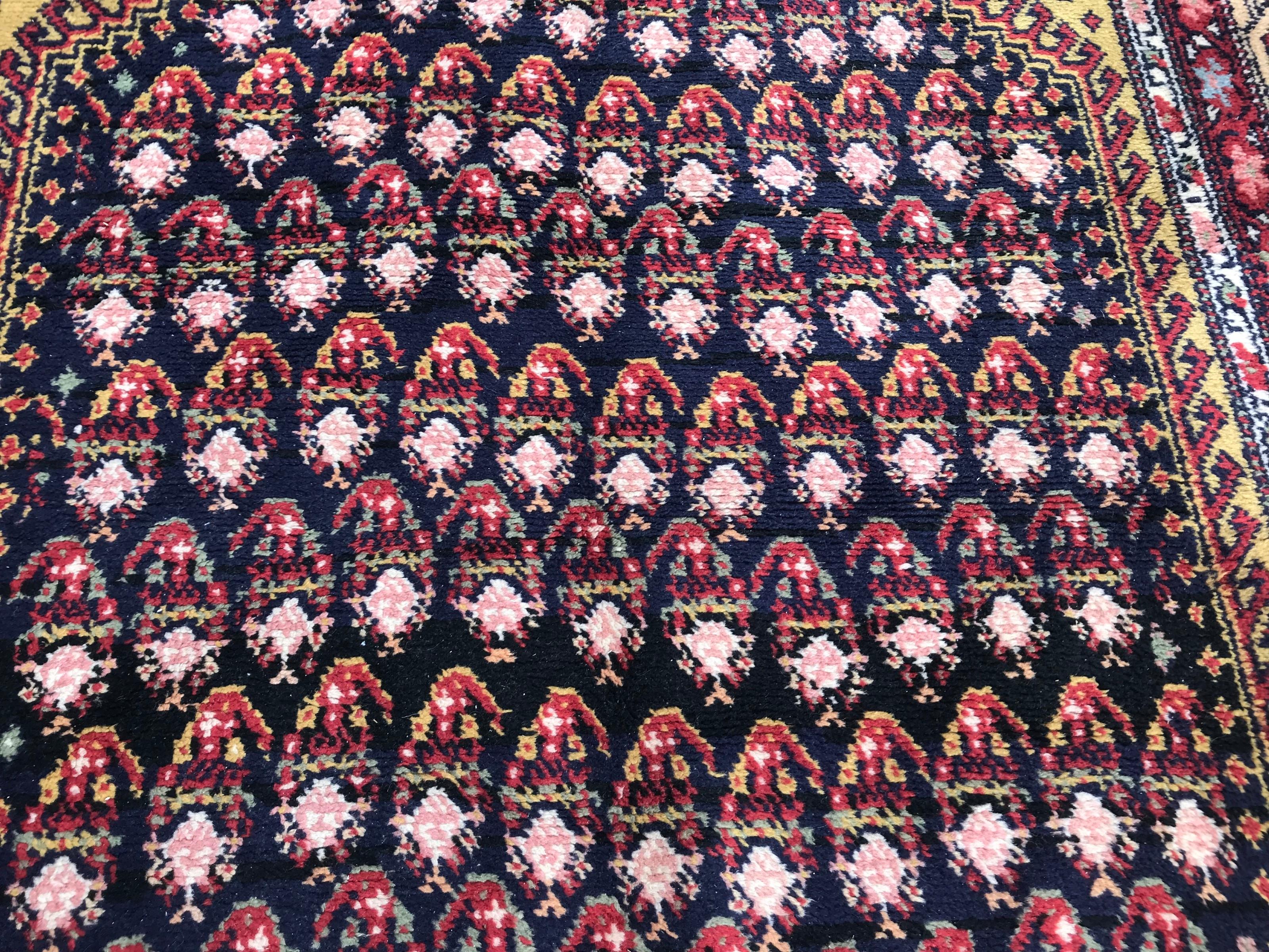 Französischer geknüpfter Teppich im Malayer-Stil, Vintage im Zustand „Gut“ im Angebot in Saint Ouen, FR