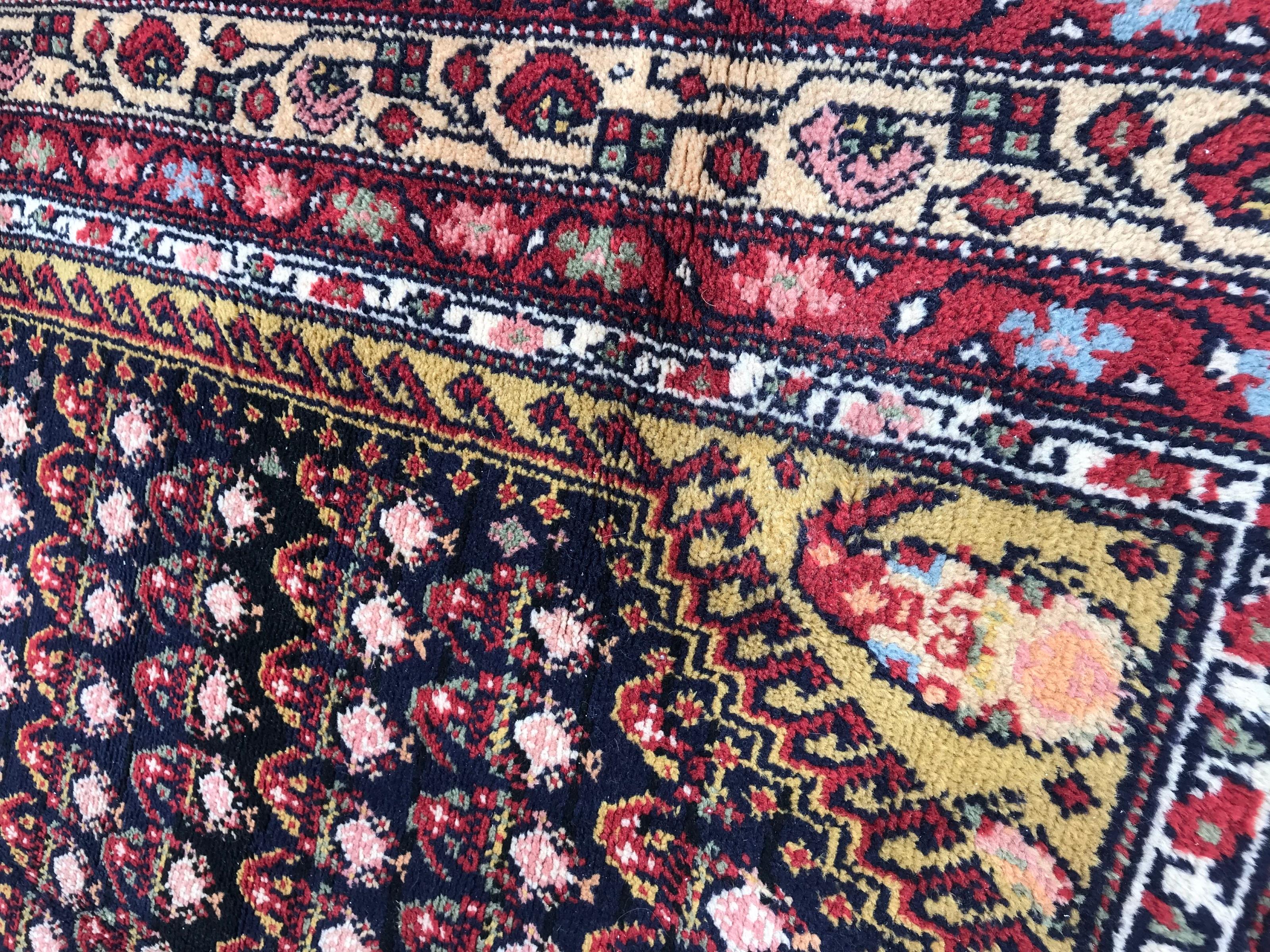 Französischer geknüpfter Teppich im Malayer-Stil, Vintage (20. Jahrhundert) im Angebot