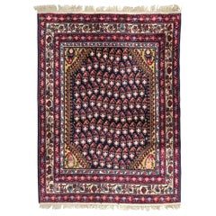 Französischer geknüpfter Teppich im Malayer-Stil, Vintage