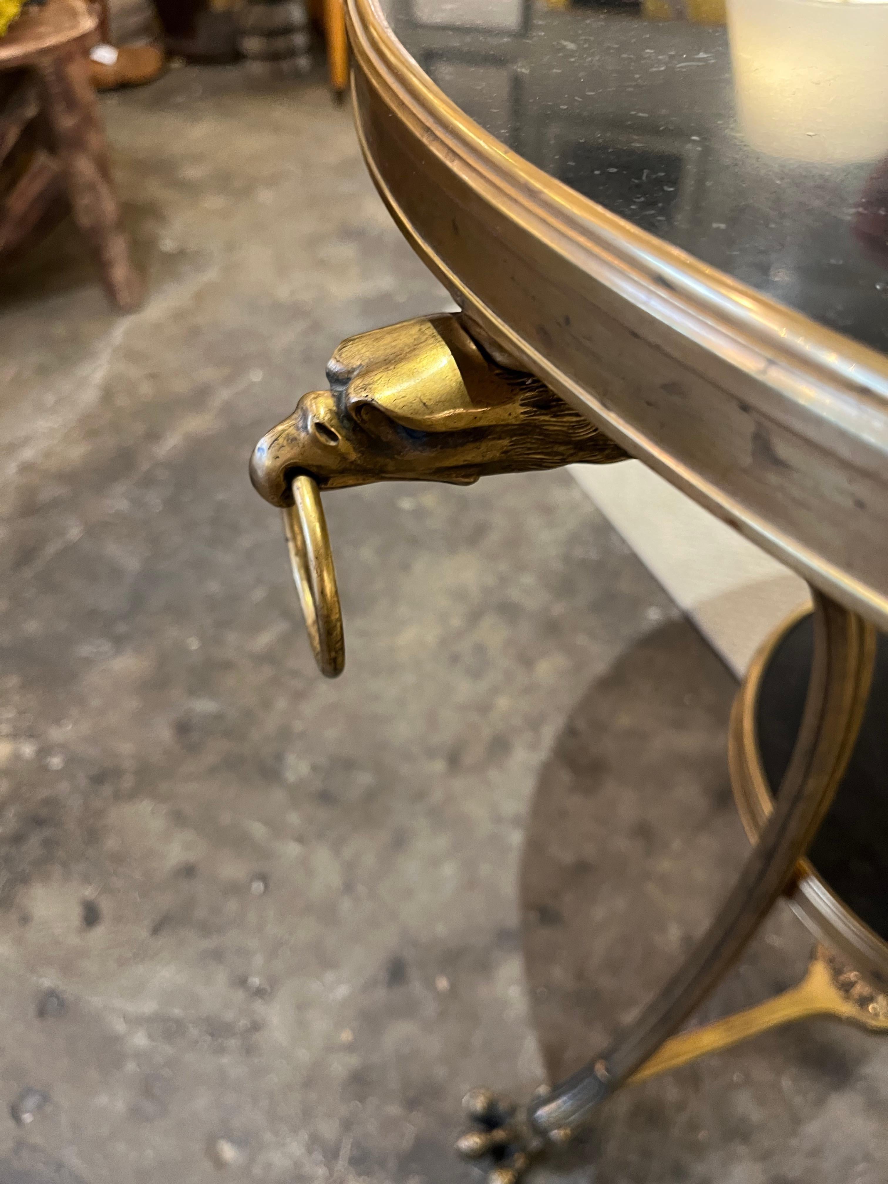 Vintage French Marble and Ormolu Gueridon Table 4