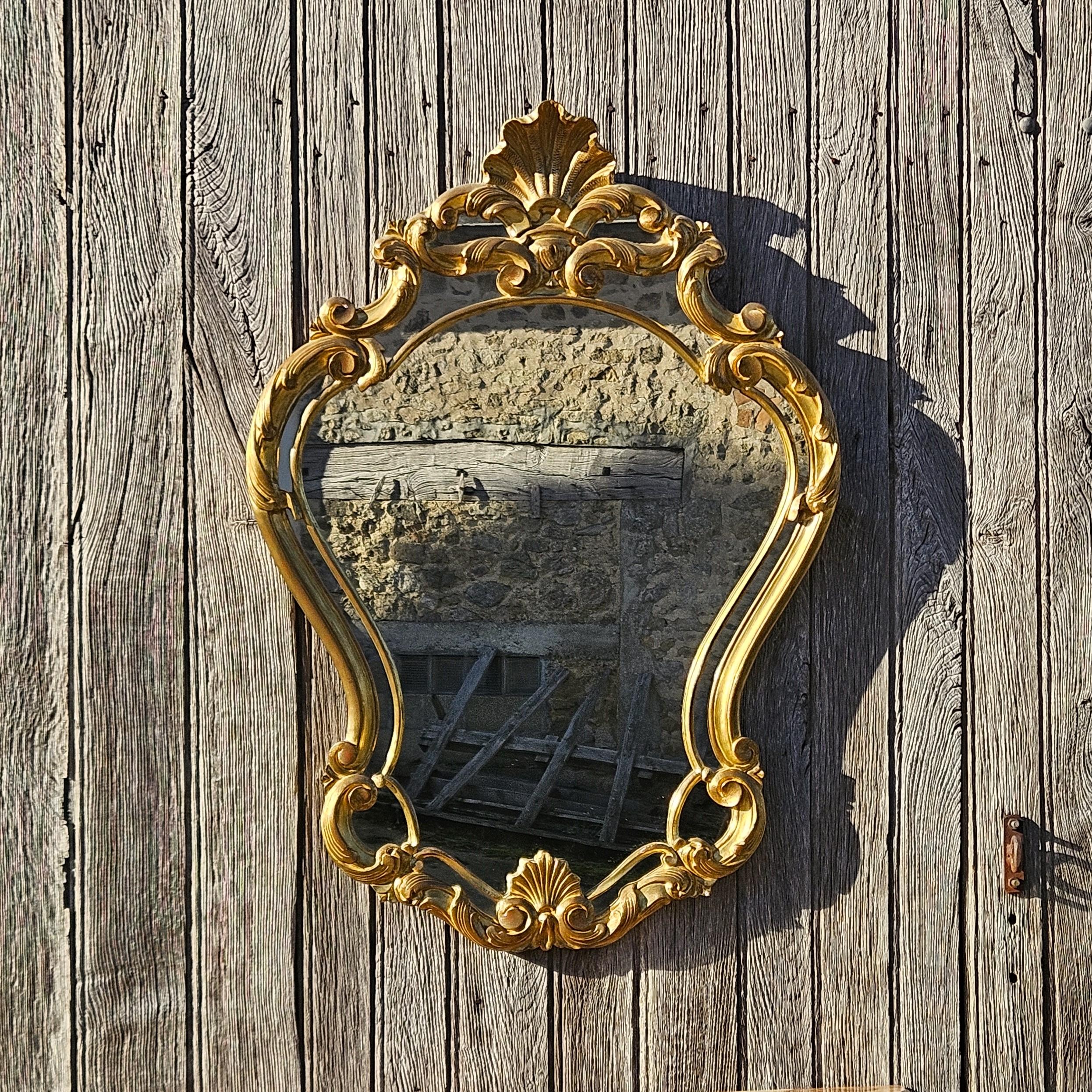 Console francese in marmo e specchio barocco d'epoca - stile Luigi XV in vendita 2