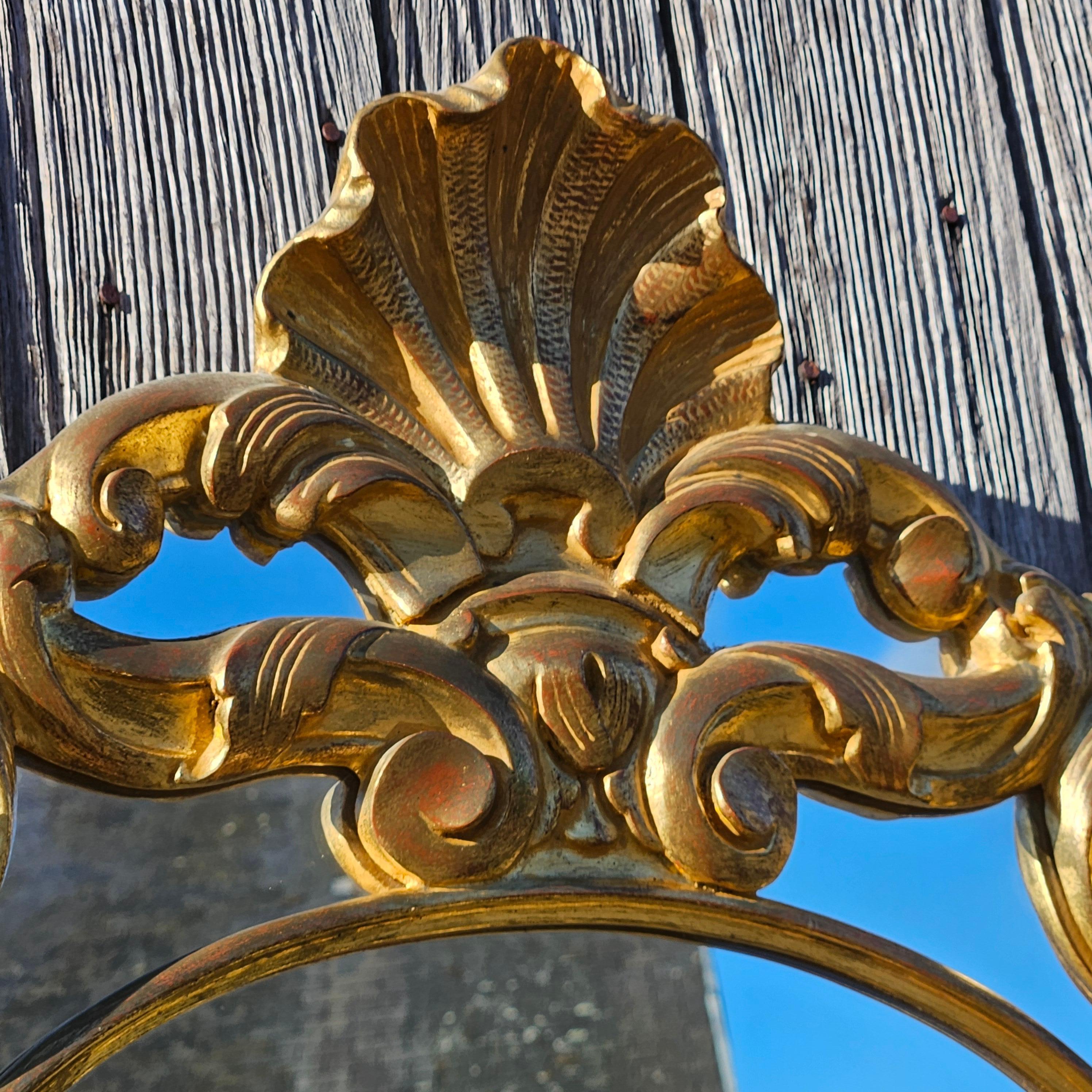 Console francese in marmo e specchio barocco d'epoca - stile Luigi XV in vendita 4