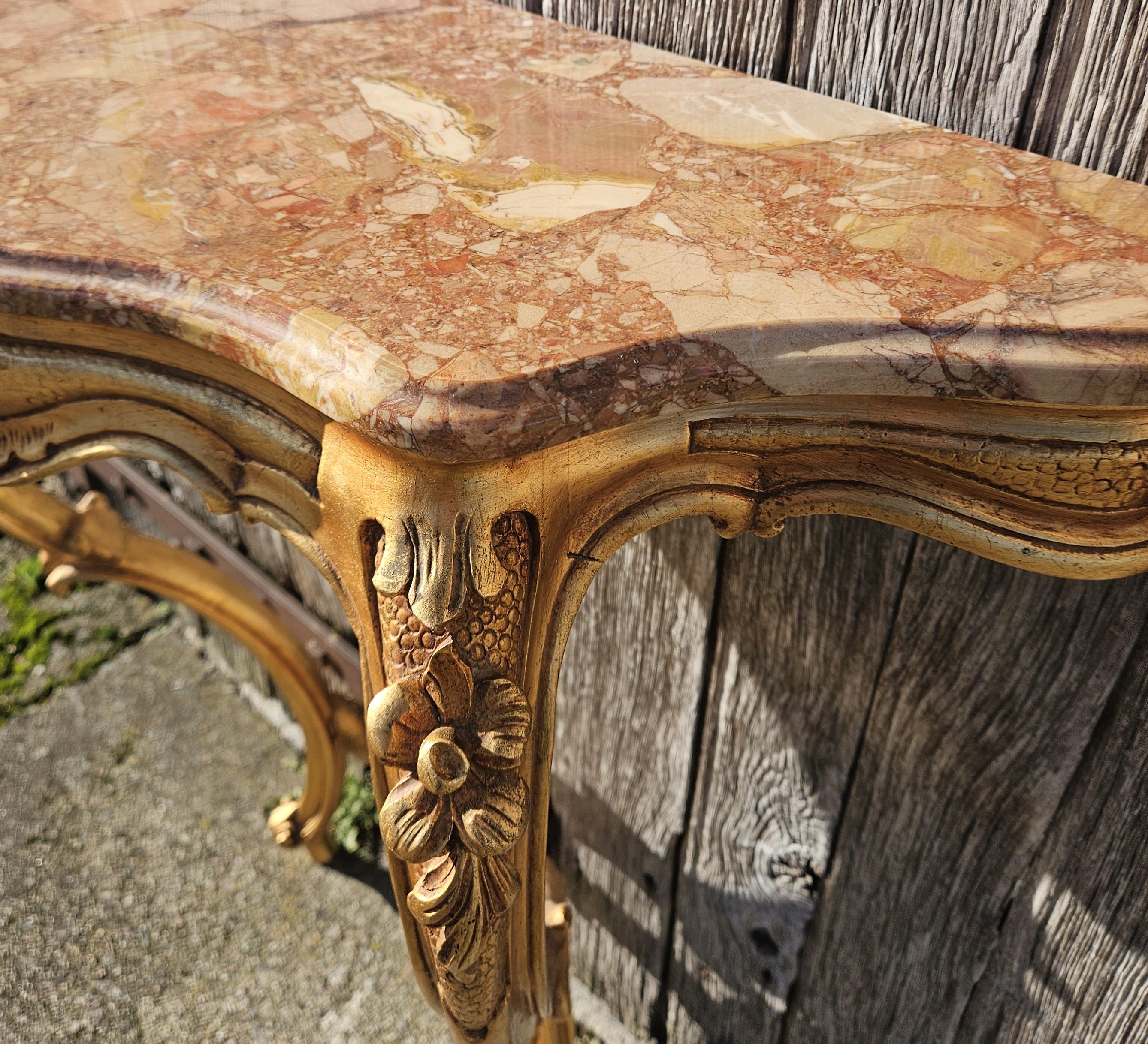 Console francese in marmo e specchio barocco d'epoca - stile Luigi XV In condizioni buone in vendita a Bussiere Dunoise, Nouvel Aquitaine