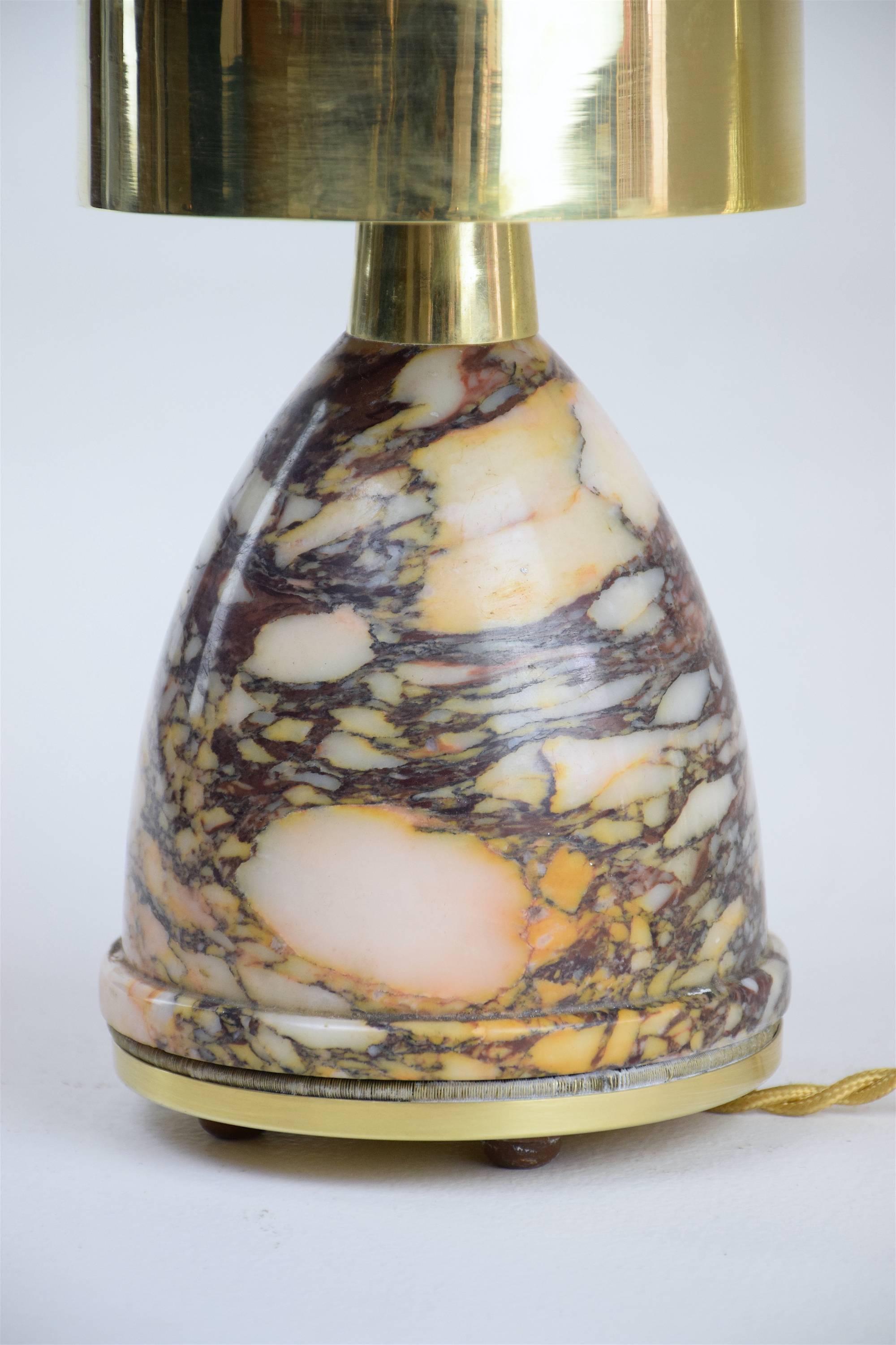 Post-Modern French 20th Century Vintage Marble Lamp, 1980s