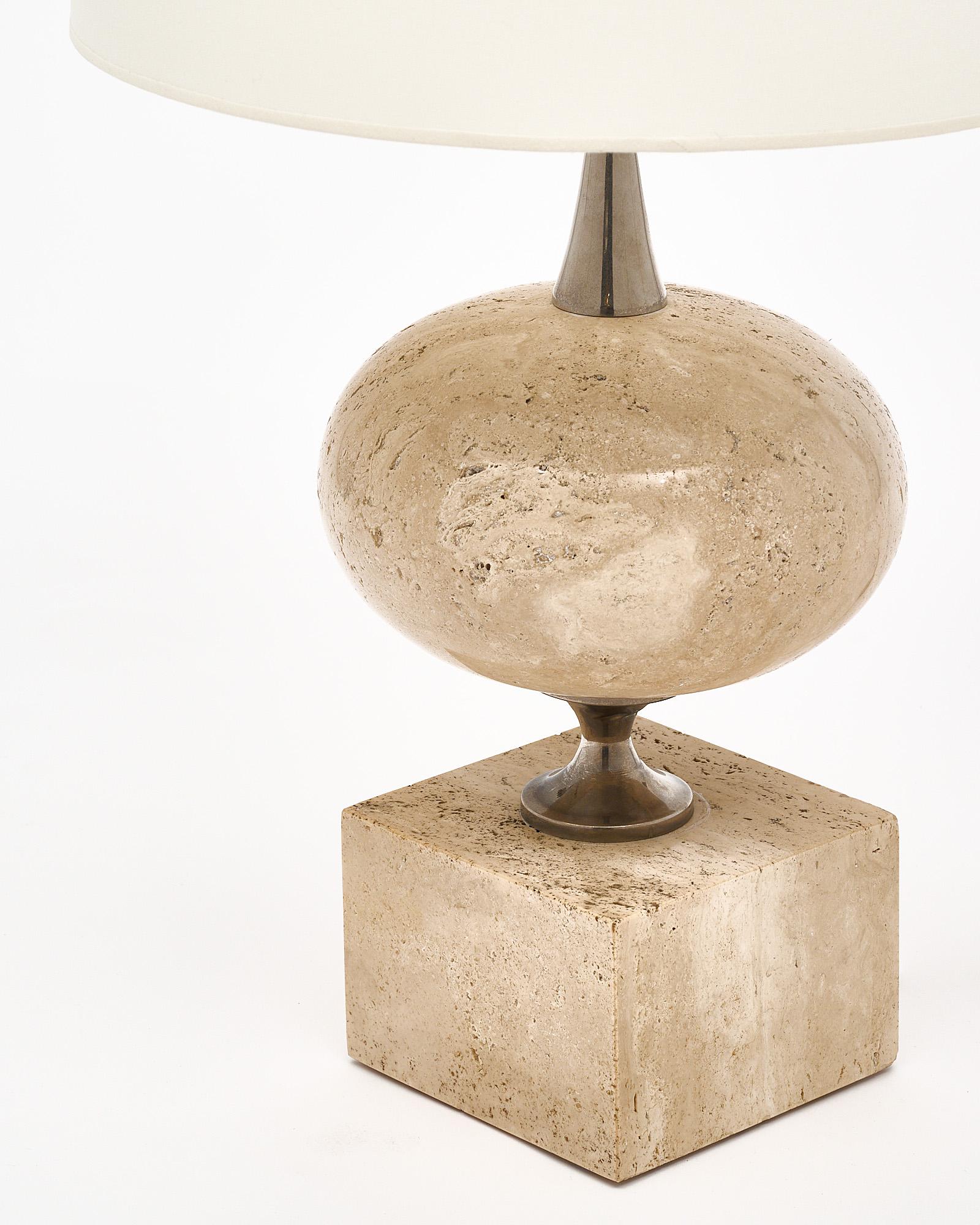 Vintage French Marble Table Lamp For Sale 2