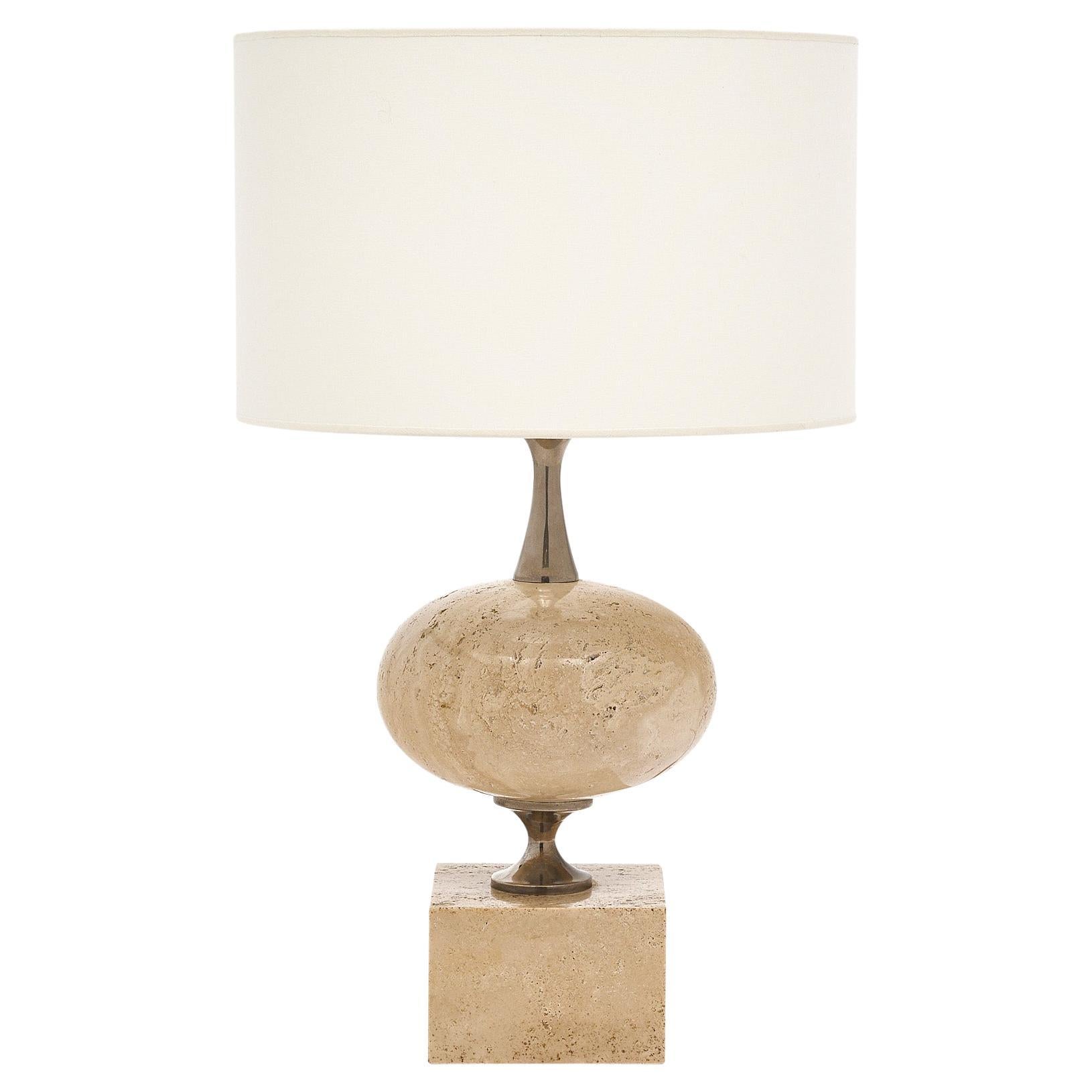 Lampe de table vintage en marbre français