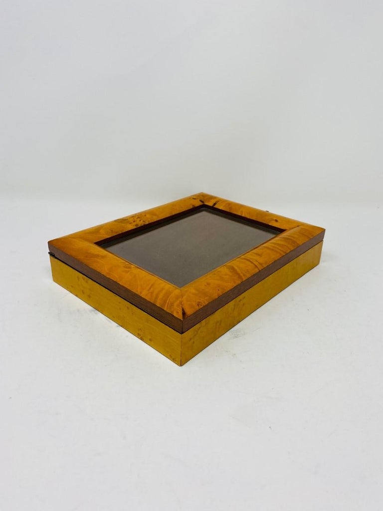 Vintage French Marquetery Inlay Photo Frame Box 1970s For Sale at 1stDibs