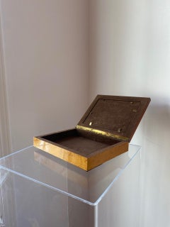 Vintage French Marquetery Inlay Photo Frame Box 1970s