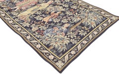 Vintage French Medieval Tapestry, the Promenade Tapestry