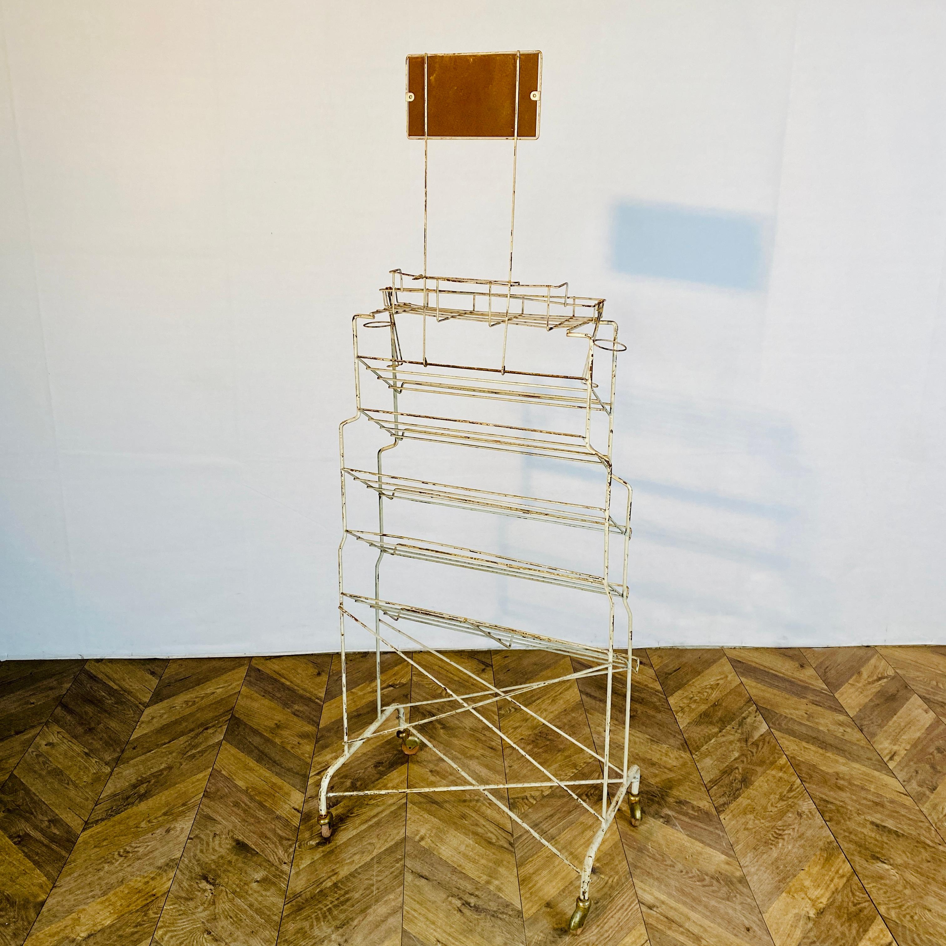Vintage French Metal 6-Tier Shop Display Stand, 1970s For Sale 1