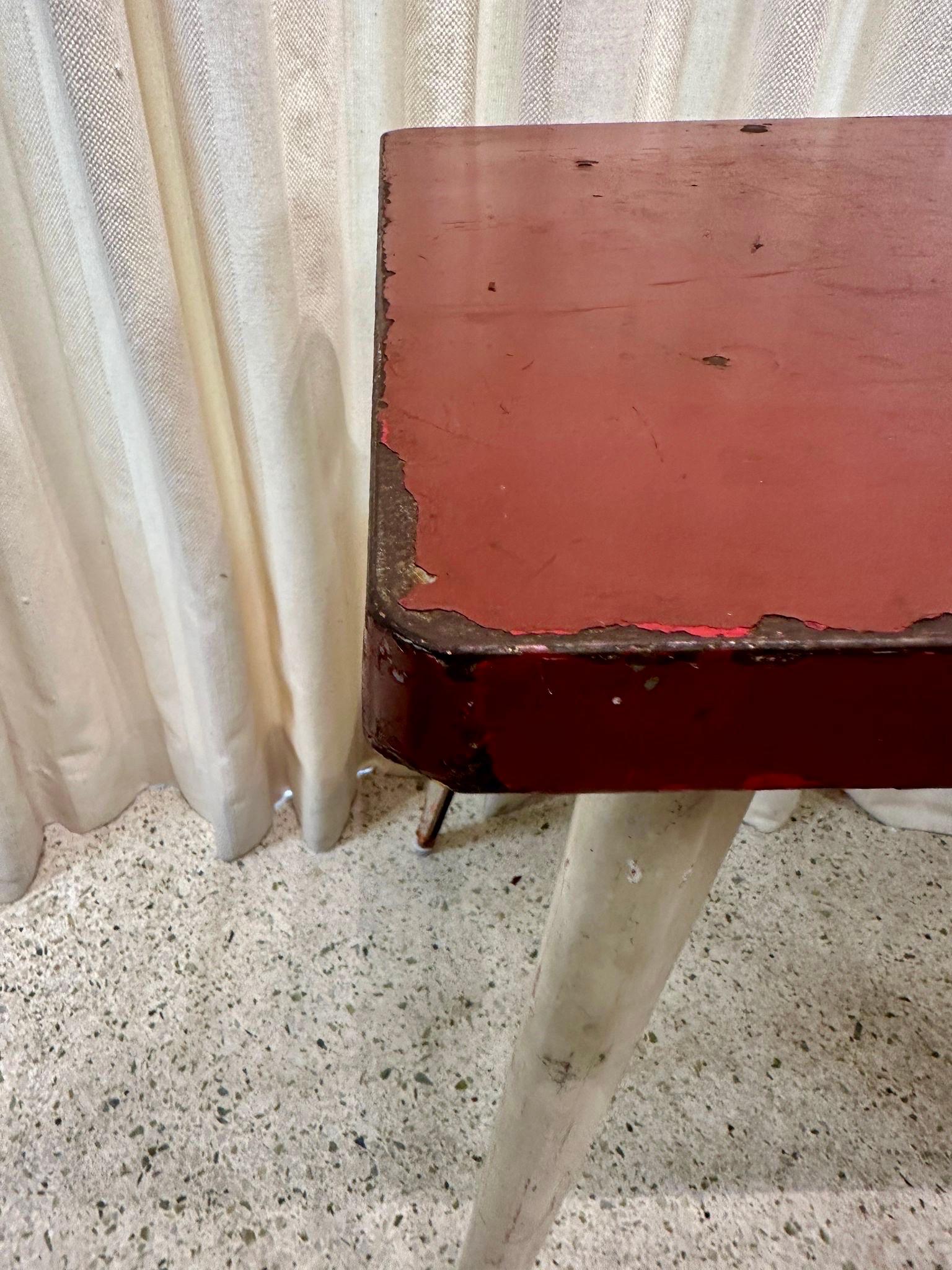 Xavier Pauchard Vintage French Metal Bistro Table For Sale 1