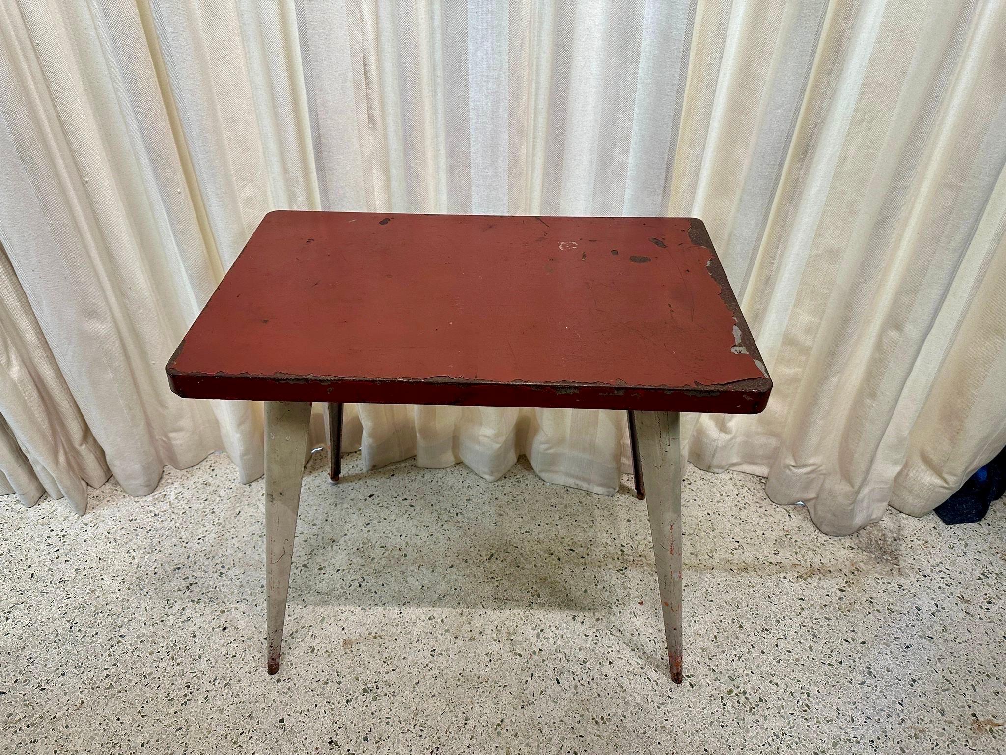 Xavier Pauchard Vintage French Metal Bistro Table For Sale 2