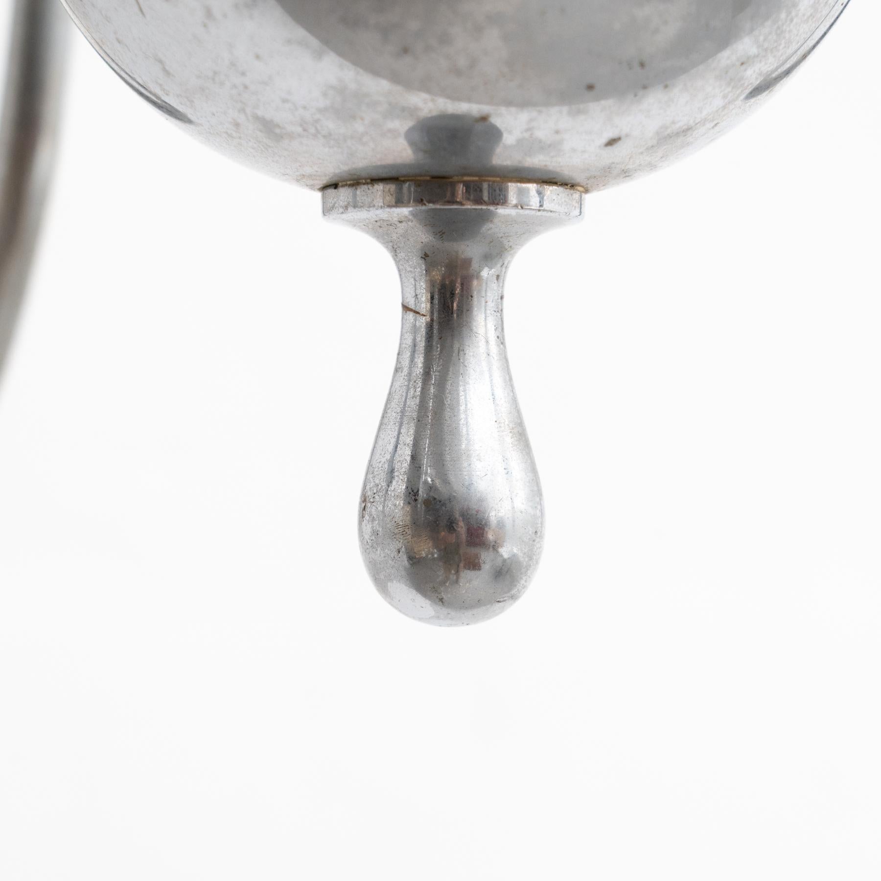Vintage French Metal Ceiling Lamp circa 1930 3