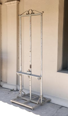 Vintage French Metal Easel on Casters