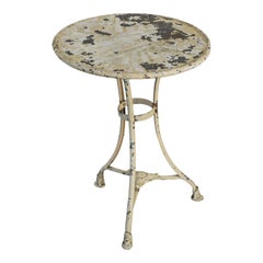 Vintage French Metal Garden Bistro Table