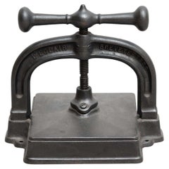 Pressa da stampa francese in metallo vintage, circa 1930
