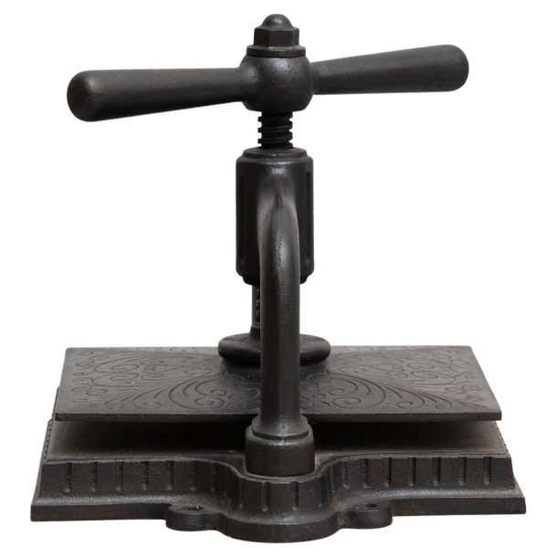 Vintage French Metal Paper Printing Press, circa 1930 For Sale at 1stDibs