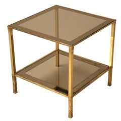 Vintage French Mid-Century Modern Design Two-Tier End/Side Table