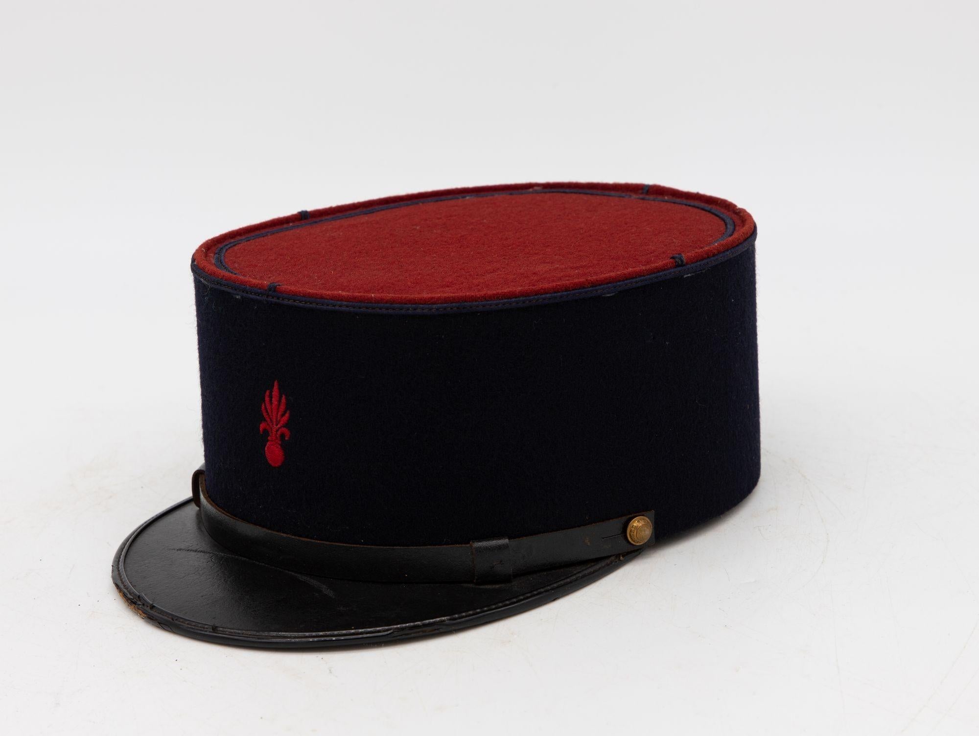 Late 20th Century Vintage French Military Academy Officers Hat, Mid Century For Sale
