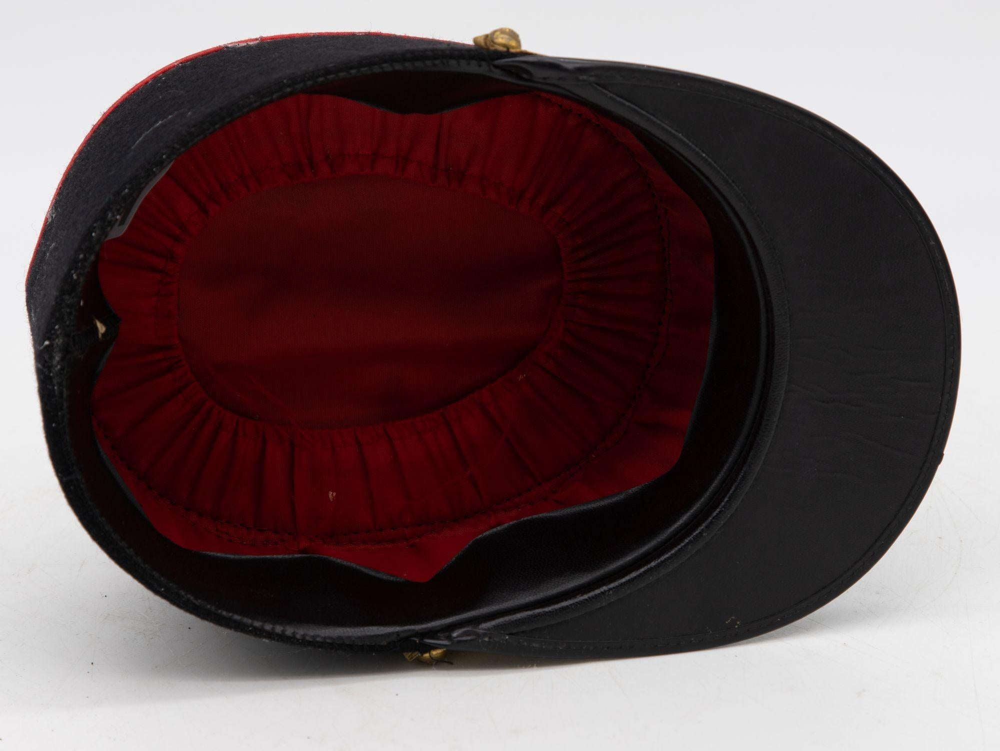 Felt Vintage French Military Academy Officers Hat, Mid Century For Sale