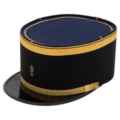 Retro French Military Academy Officers Hat, Mid Century