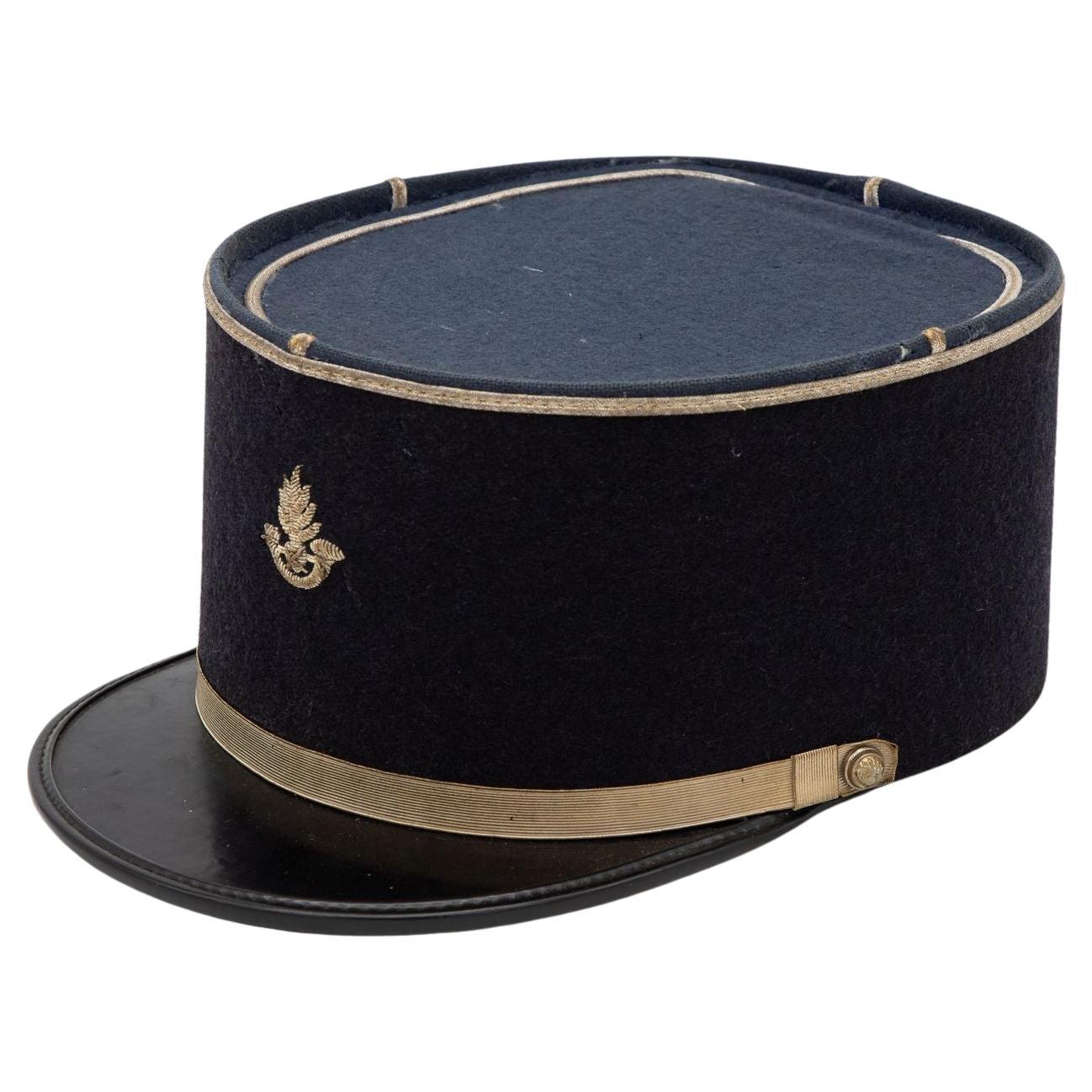 Sombrero Vintage de Oficiales de la Academia Militar Francesa, Mediados de Siglo