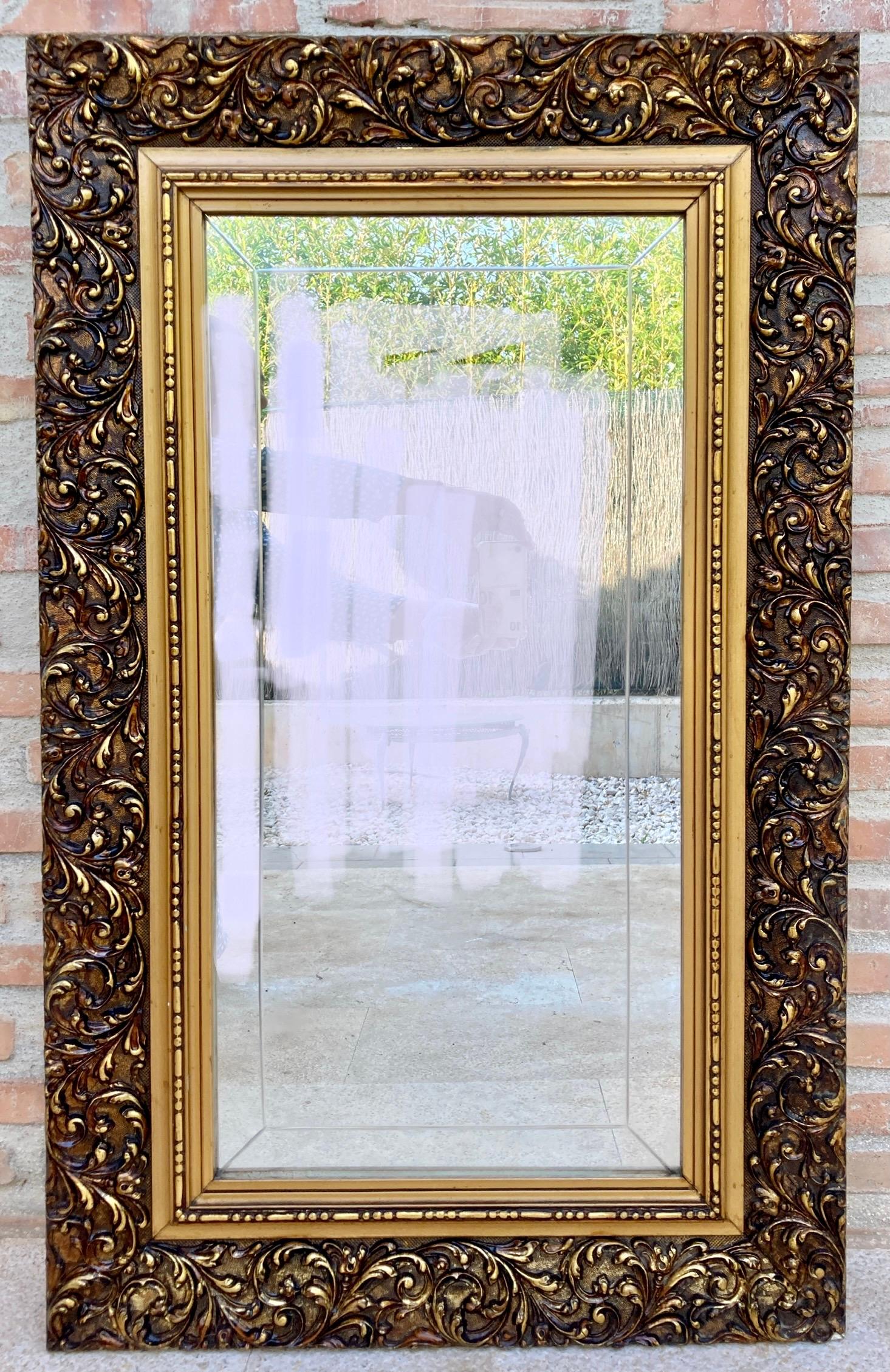 Vintage French Mirror with Gold Frame For Sale 4