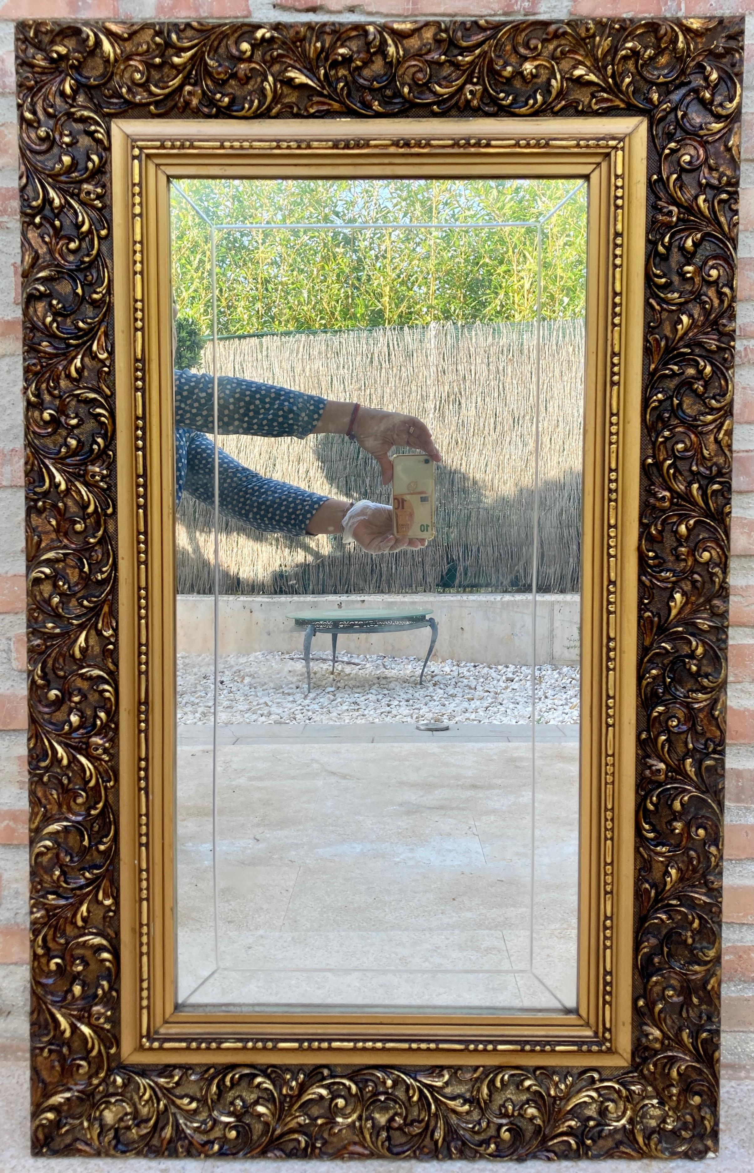 Vintage French Mirror with Gold Frame For Sale 5