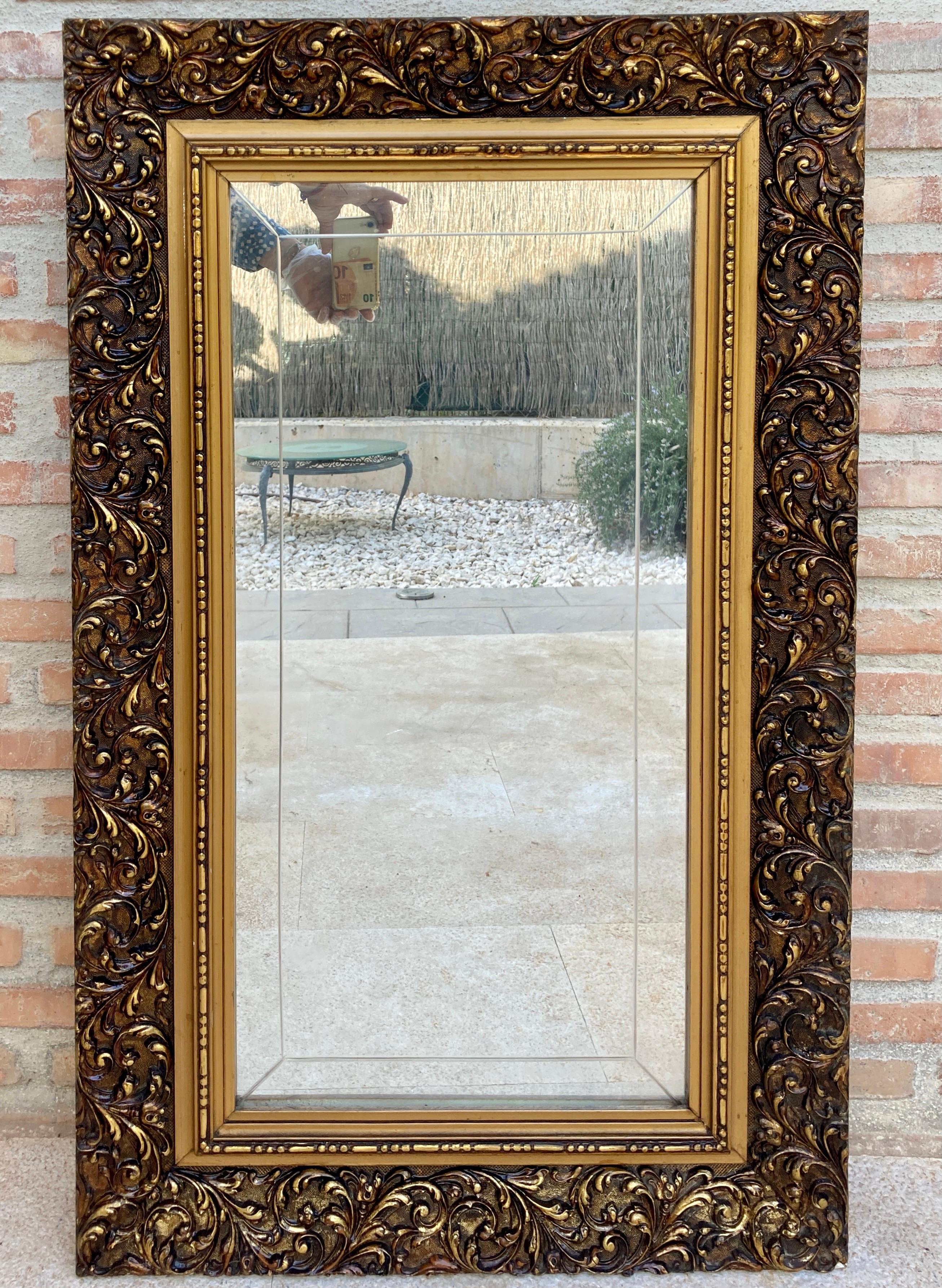 Vintage French Mirror with Gold Frame For Sale 8