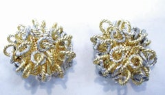 Vintage French Mixed-Metal Earrings