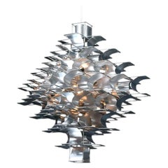 Vintage French Modern "Cassiope" Chandelier by Max Sauze