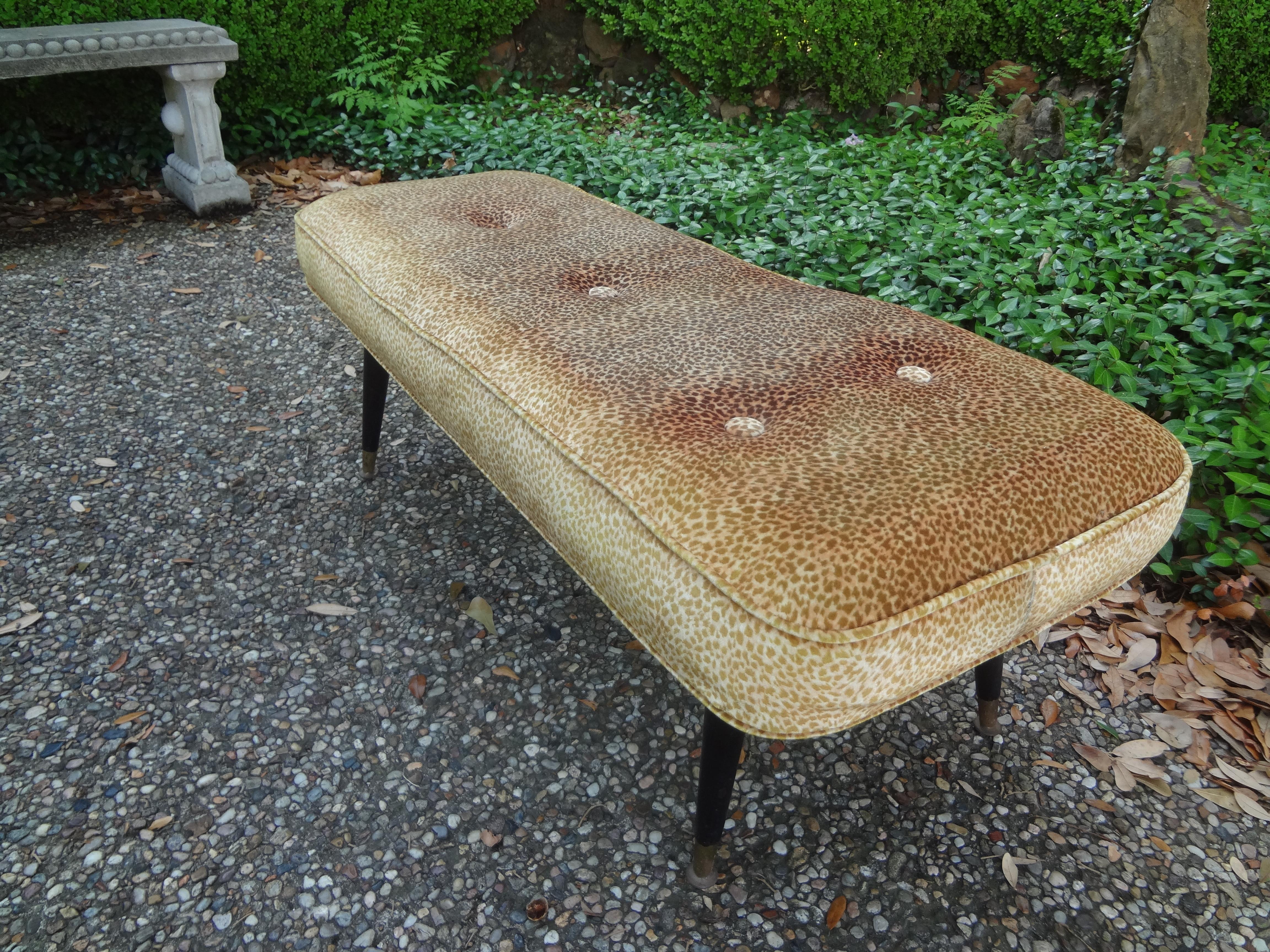 French Modern Curved Bench After André Arbus For Sale 1
