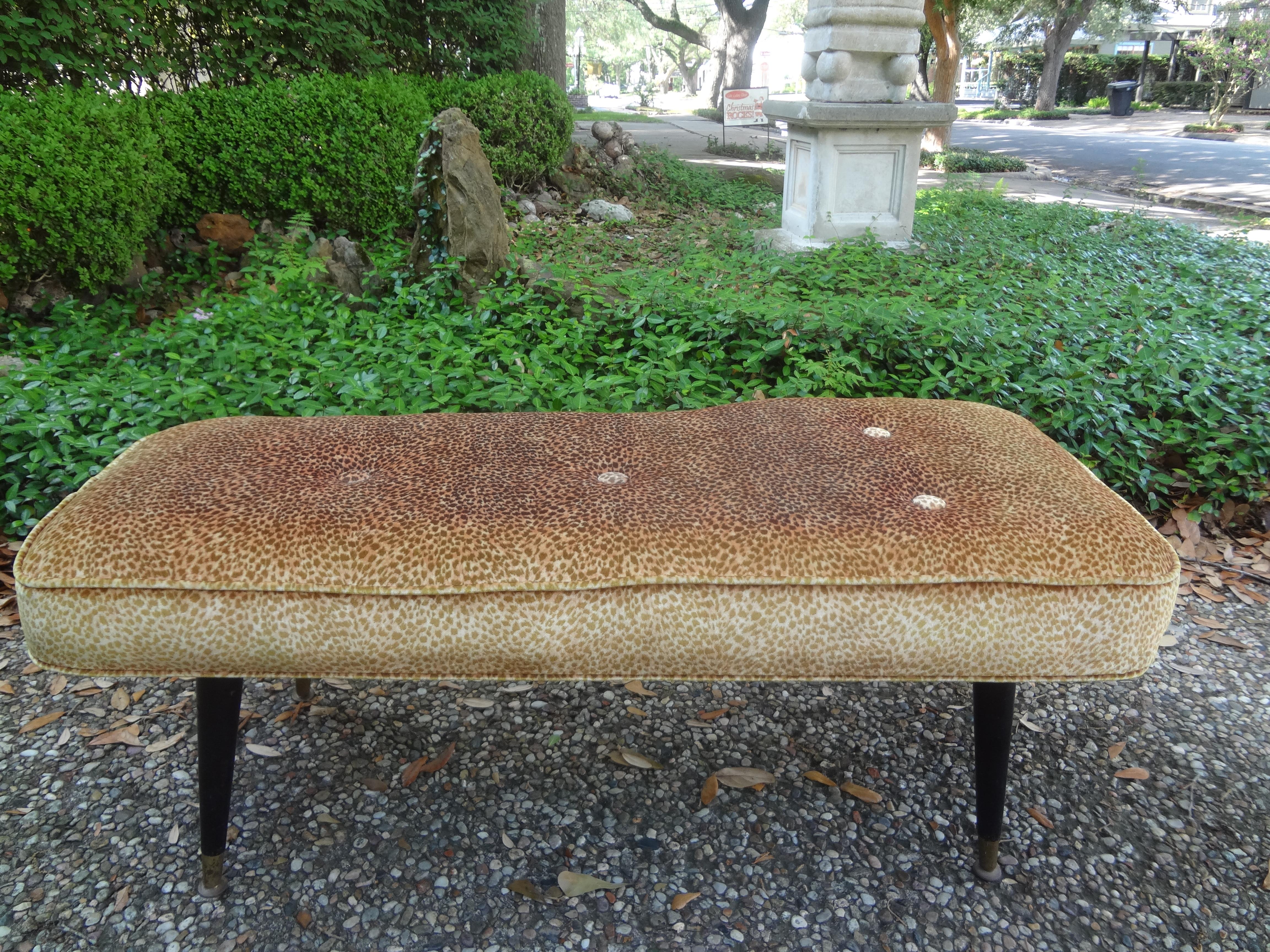 Mid-20th Century French Modern Curved Bench After André Arbus For Sale