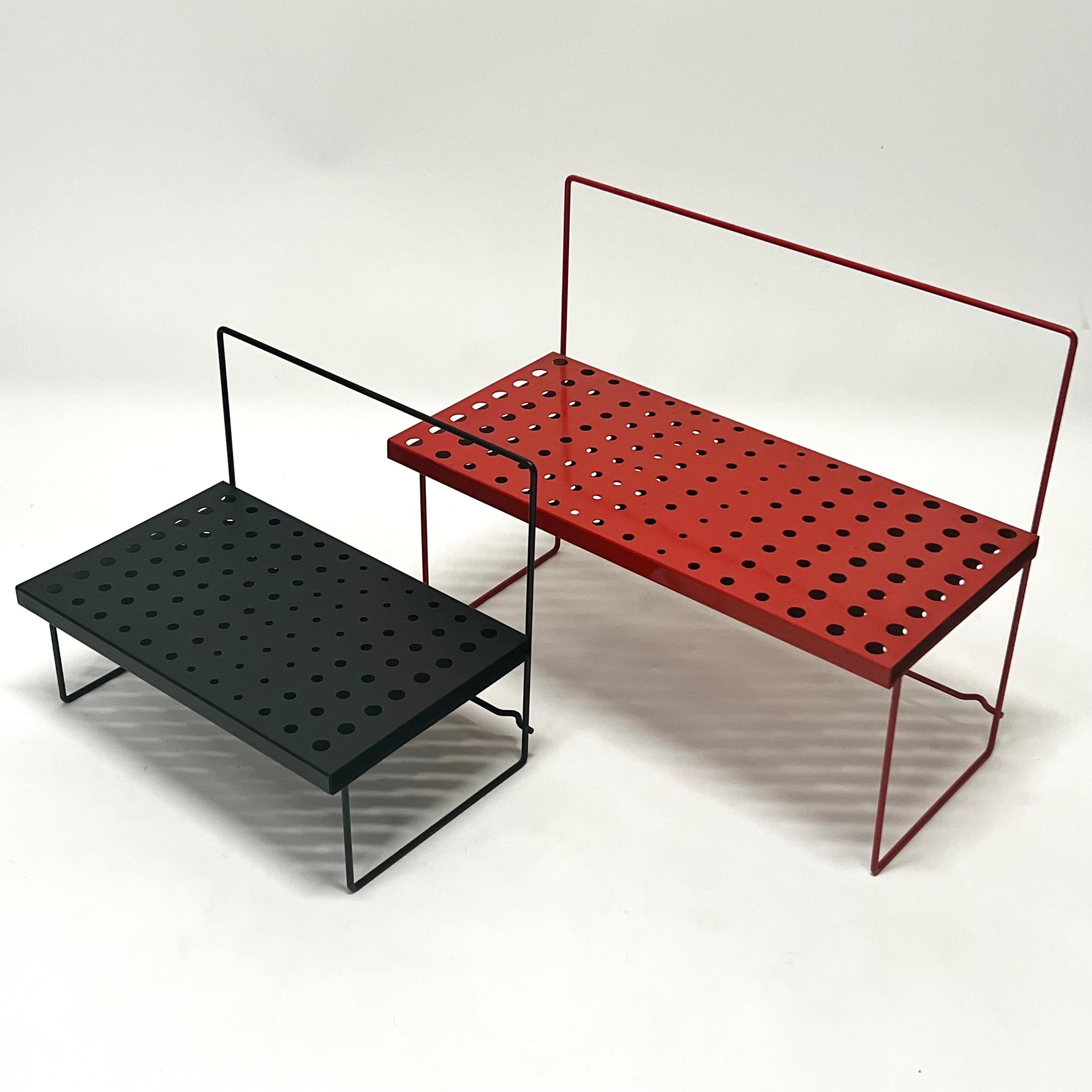 Vintage French Modern Perforated Metal Plant Stands, c1960s For Sale 1