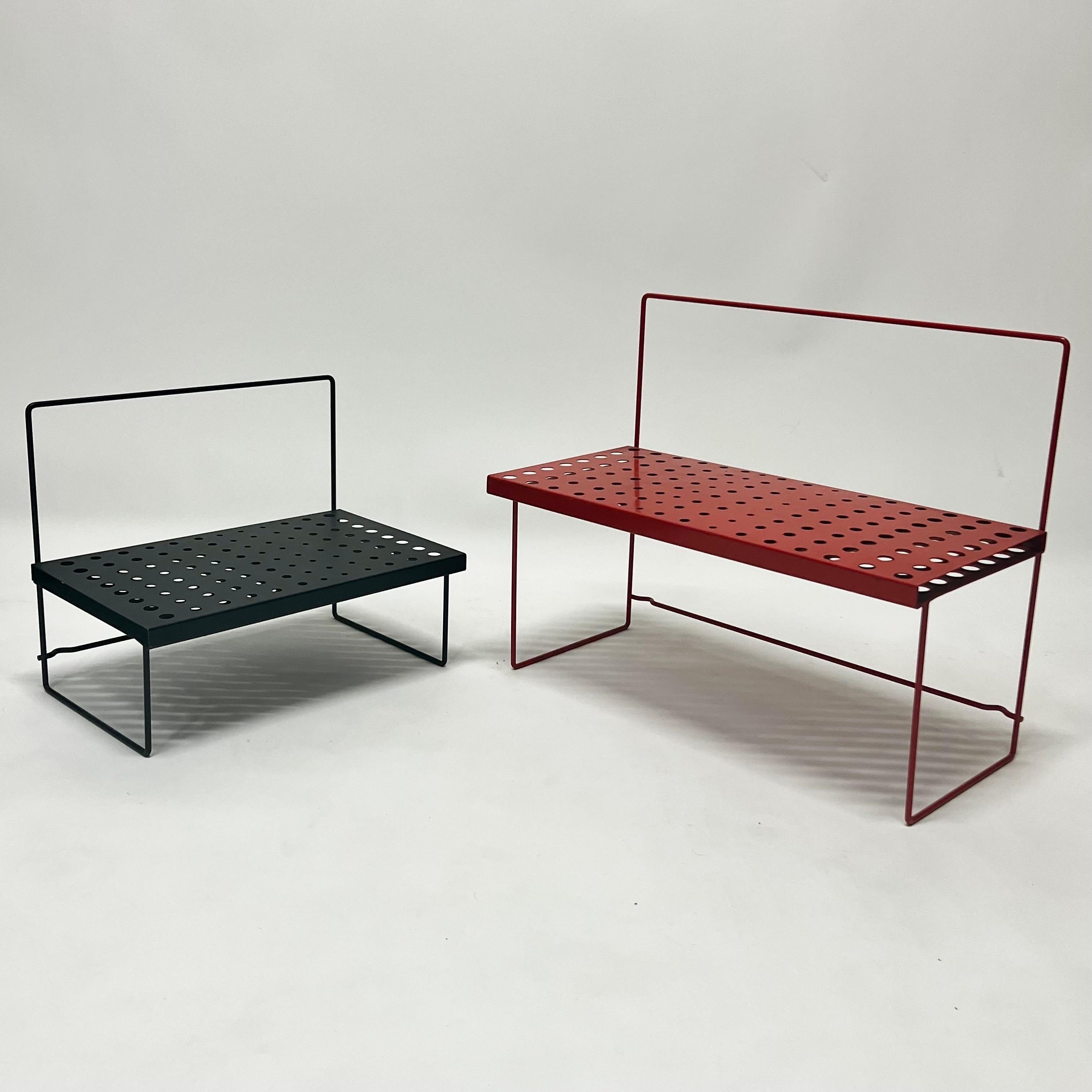 Vintage French Modern Perforated Metal Plant Stands, c1960s For Sale 2