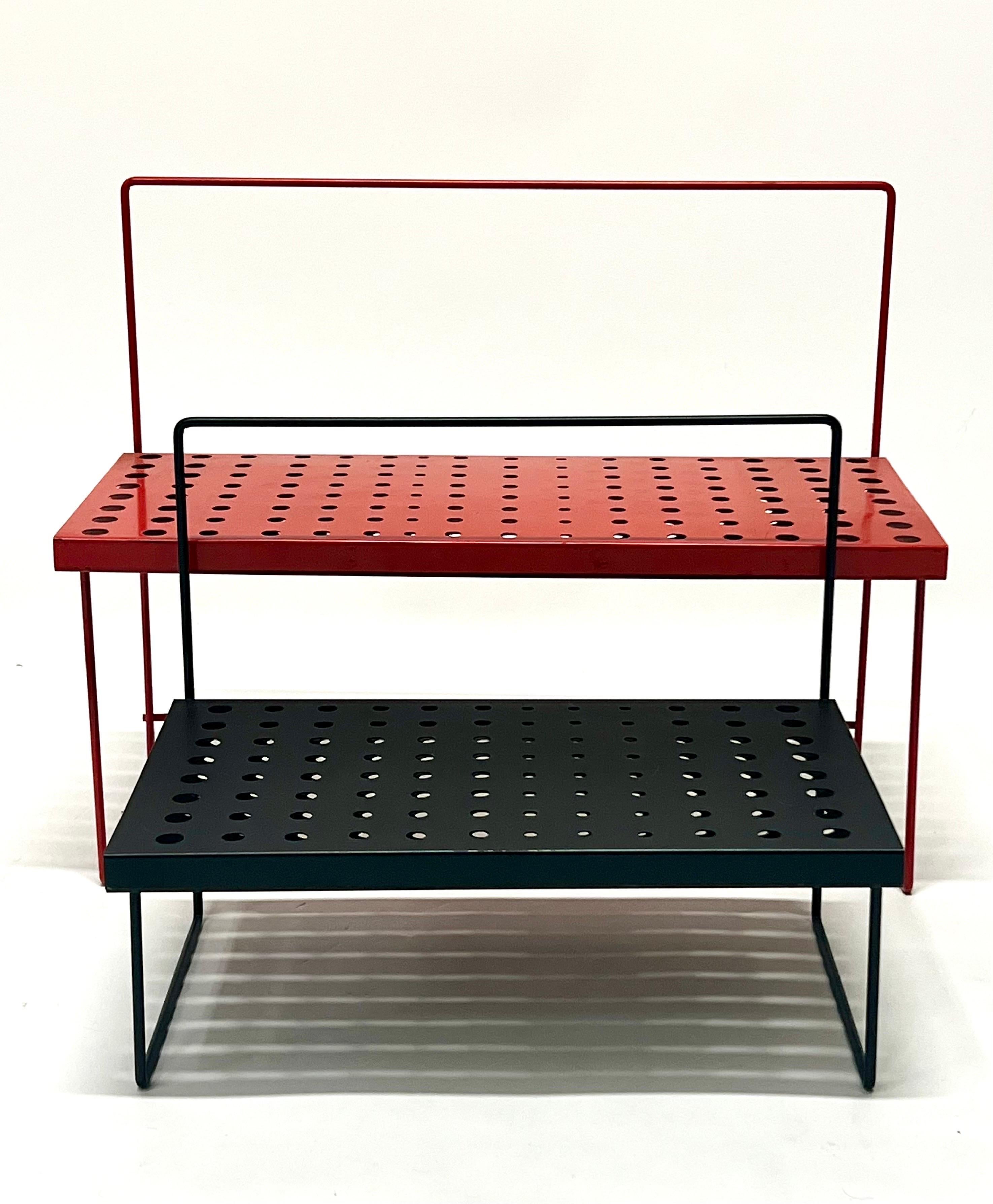 Vintage French Modern Perforated Metal Plant Stands, c1960s For Sale 3