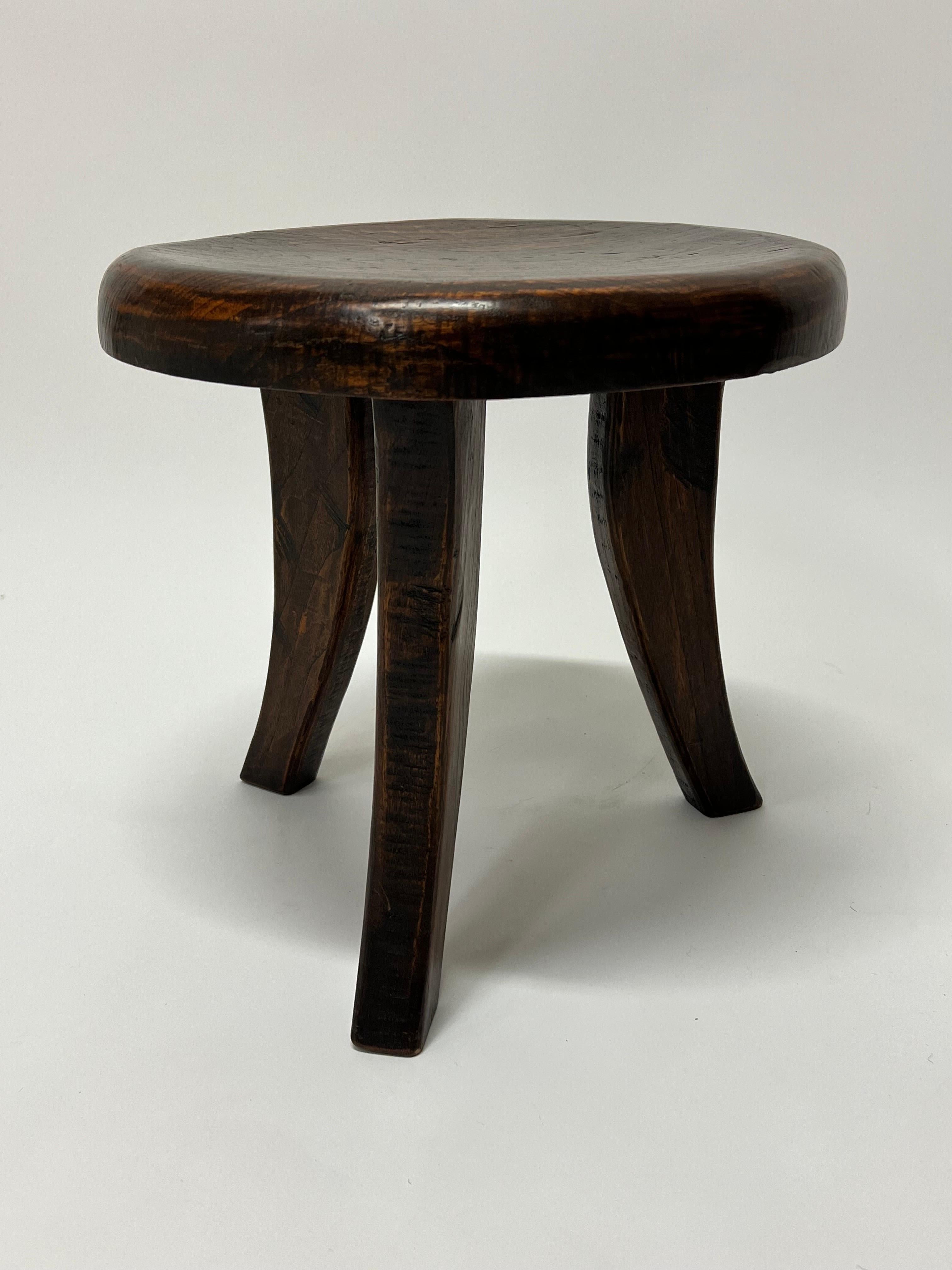 Mid-Century Modern Vintage French Modern Tripod Stool