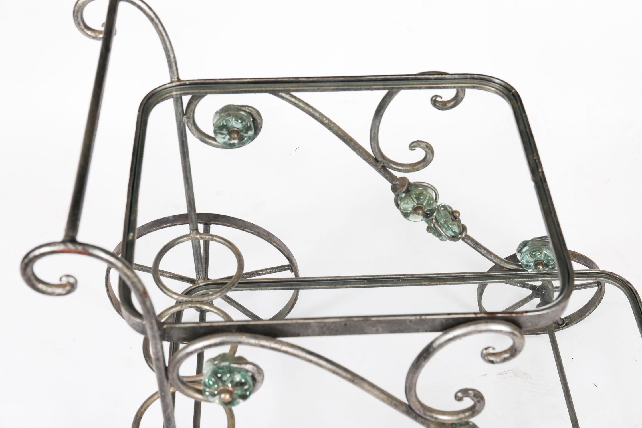 Vintage Französisch Modernist vergoldet Getränke servieren Trolley Mitte des 20. im Angebot 4