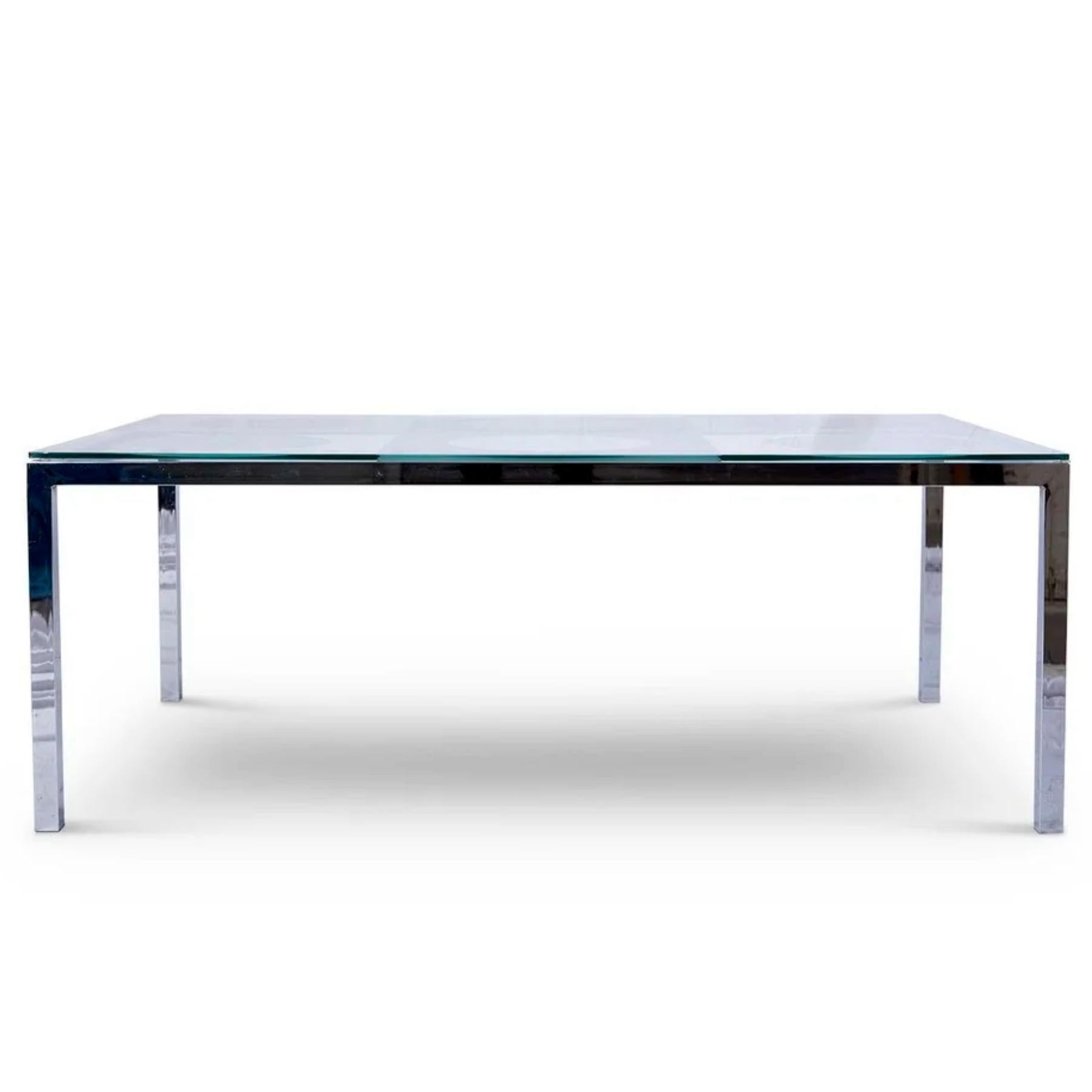Mid-20th Century Vintage French Modernist Glass Coffee Table For Sale