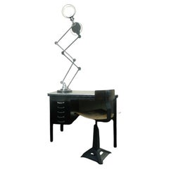 Jean Louis Domecq Jielde Vintage French  Industrial 3 Arms  Reading Desk Lamp