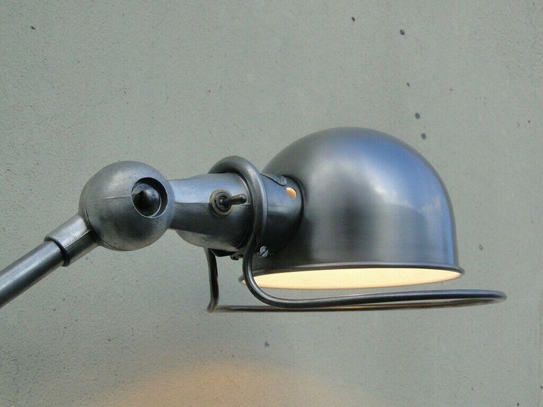 Vintage French Modernist Industrial Jielde 4 Arms Brushed floor Lamp 1950 For Sale 1